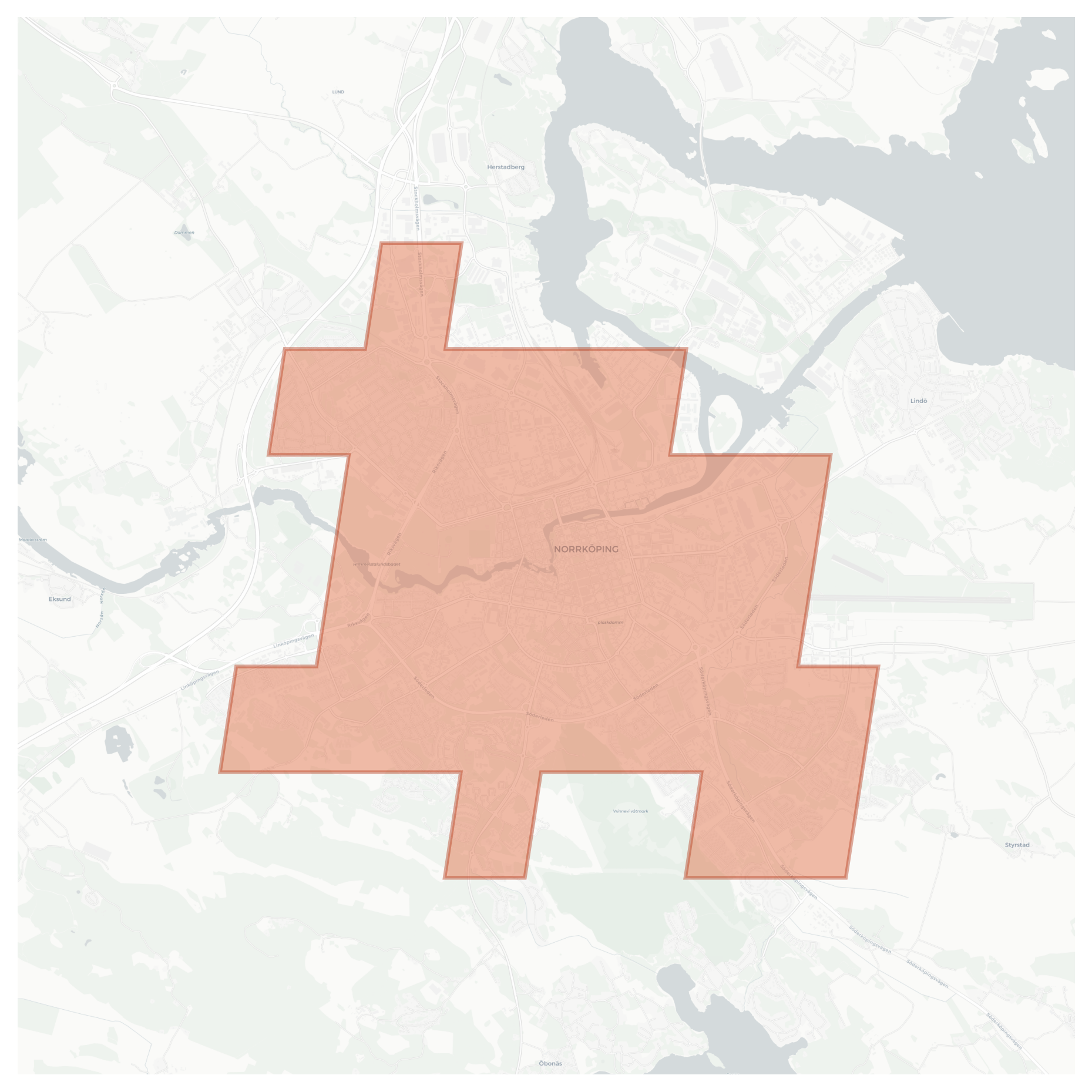 Norrköping geographic map