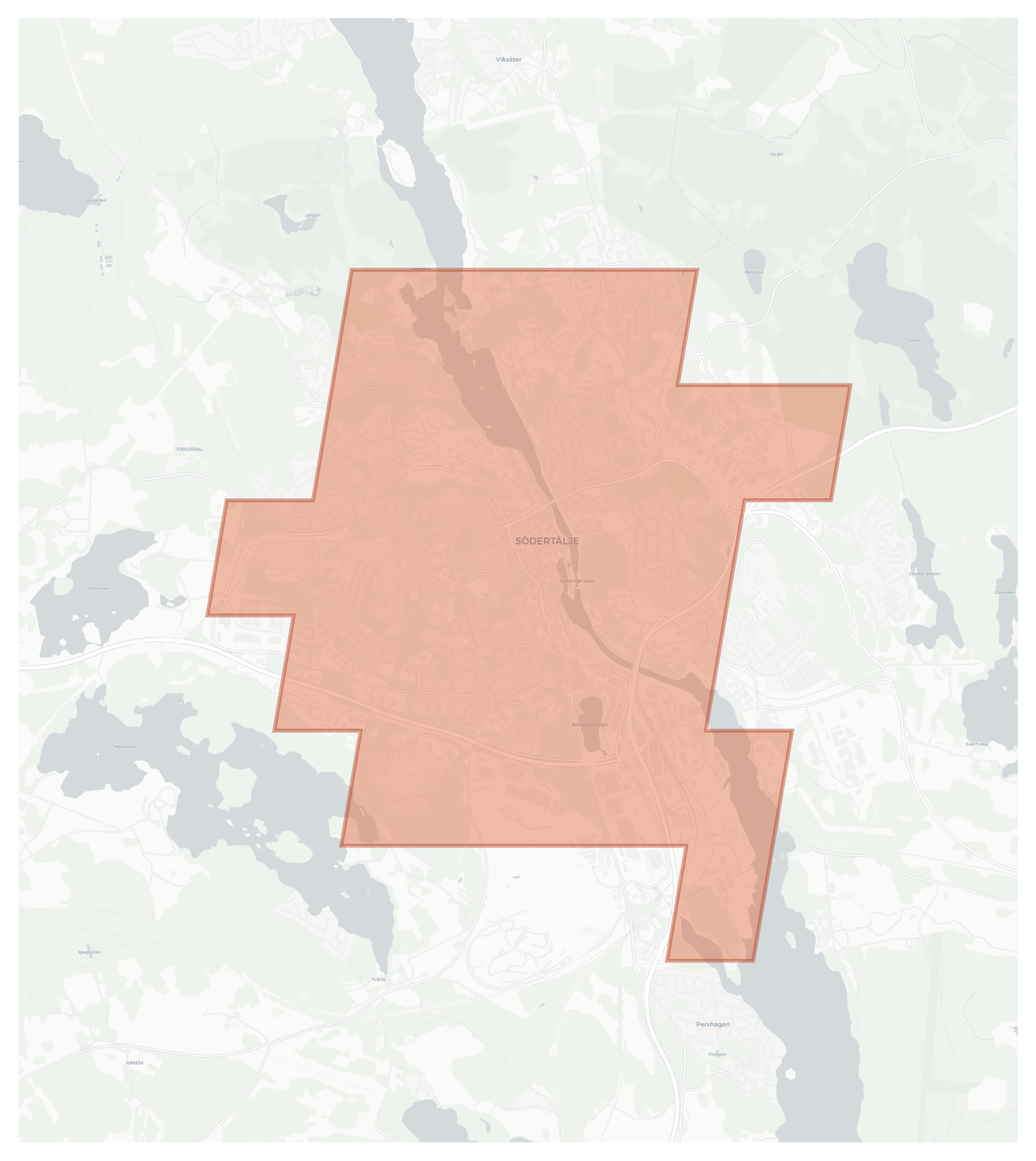 Södertälje geographic map