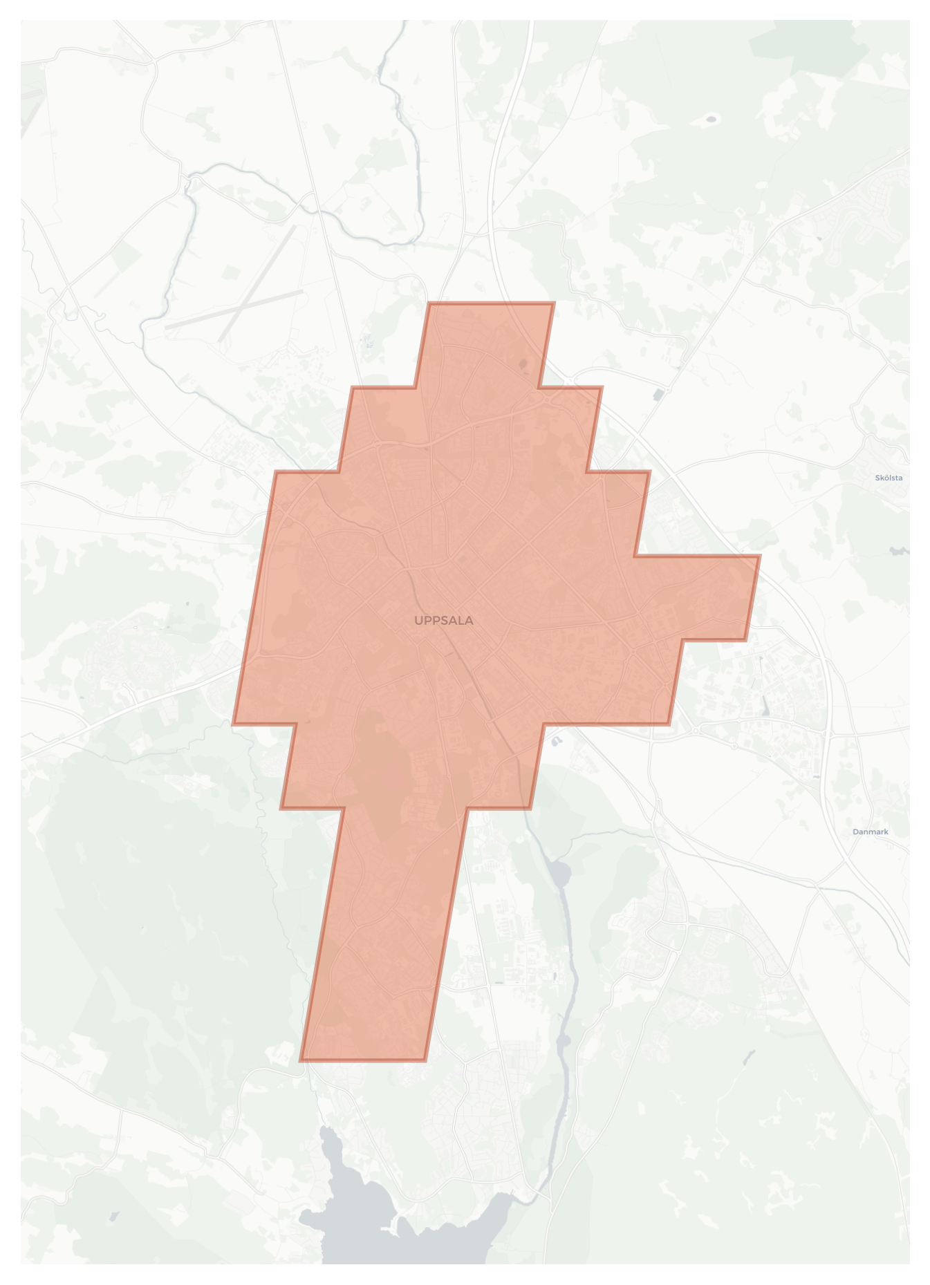 Uppsala geographic map