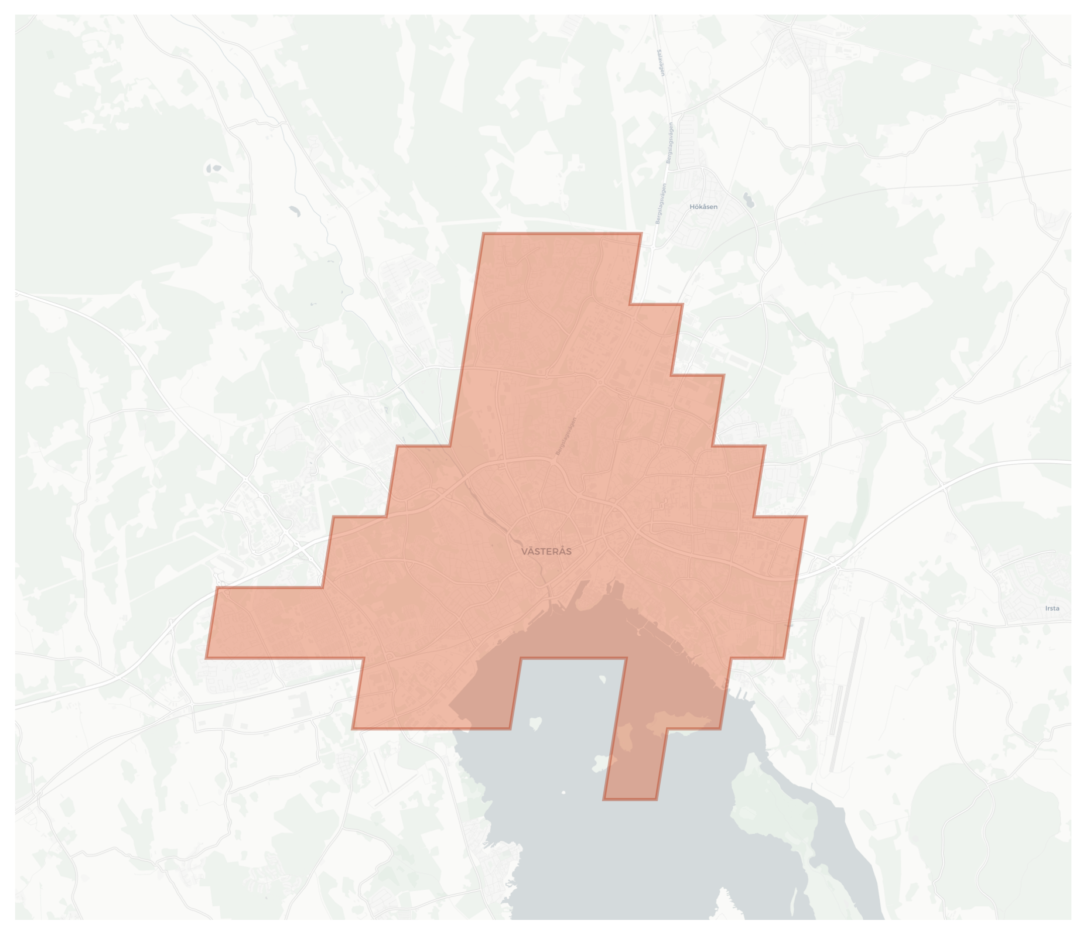 Västerås geographic map