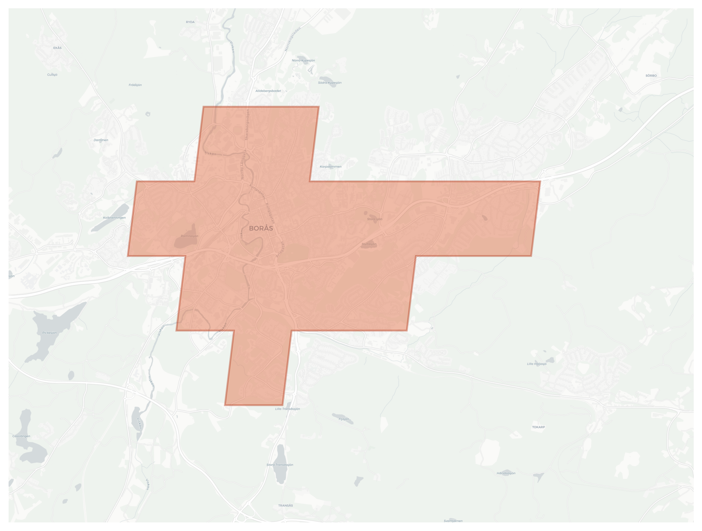 Borås geographic map