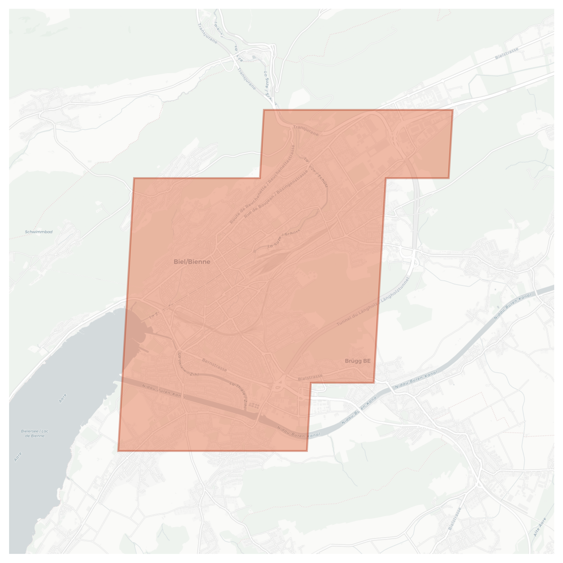 Biel/Bienne geographic map
