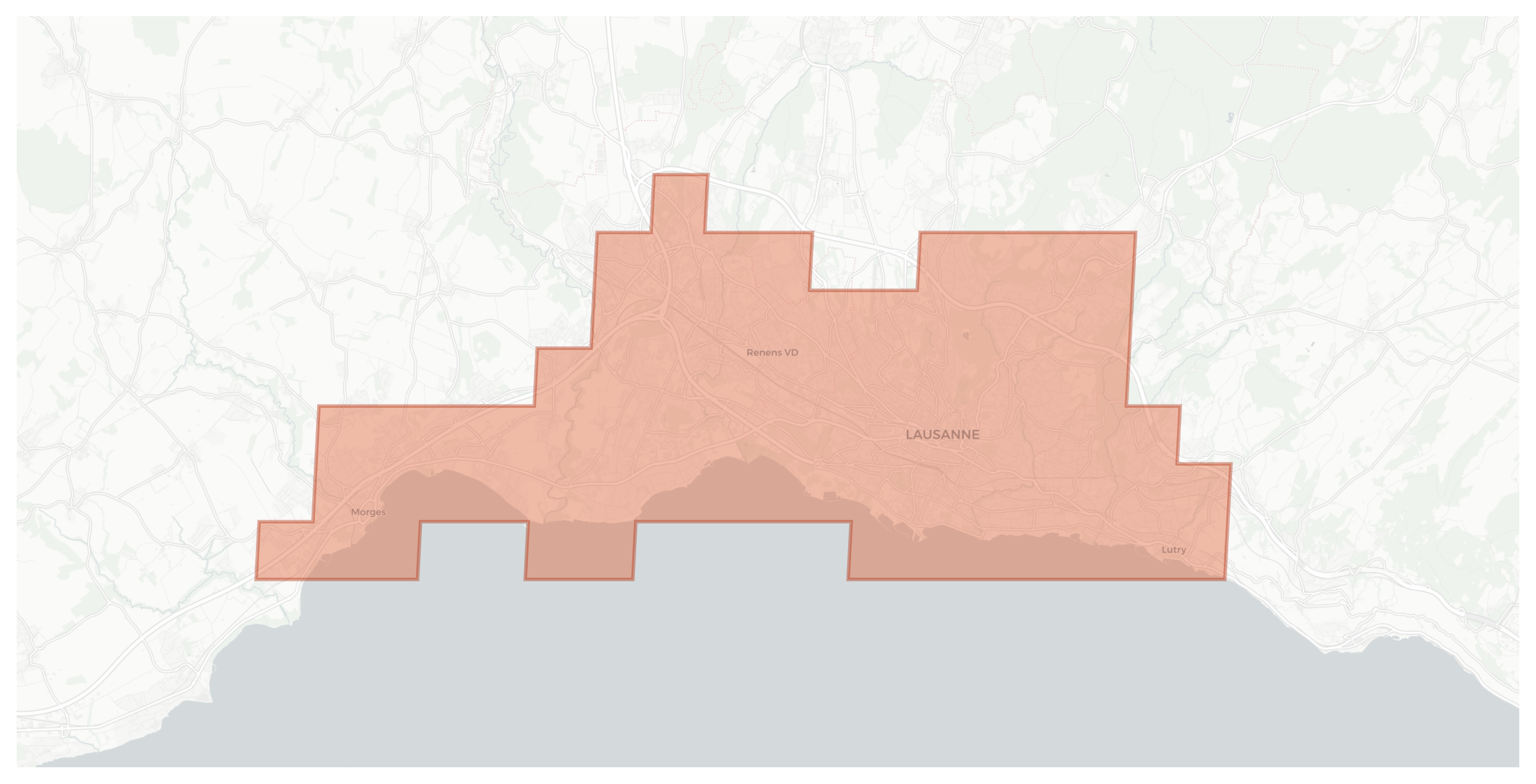 Lausanne geographic map