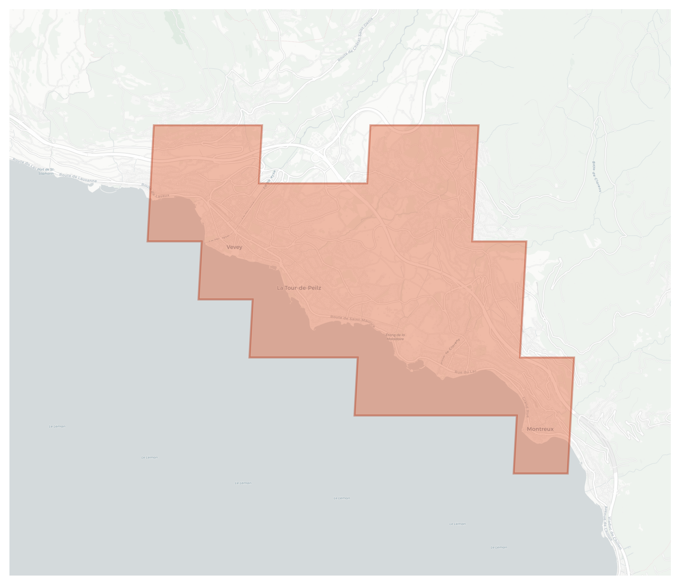 Montreux geographic map