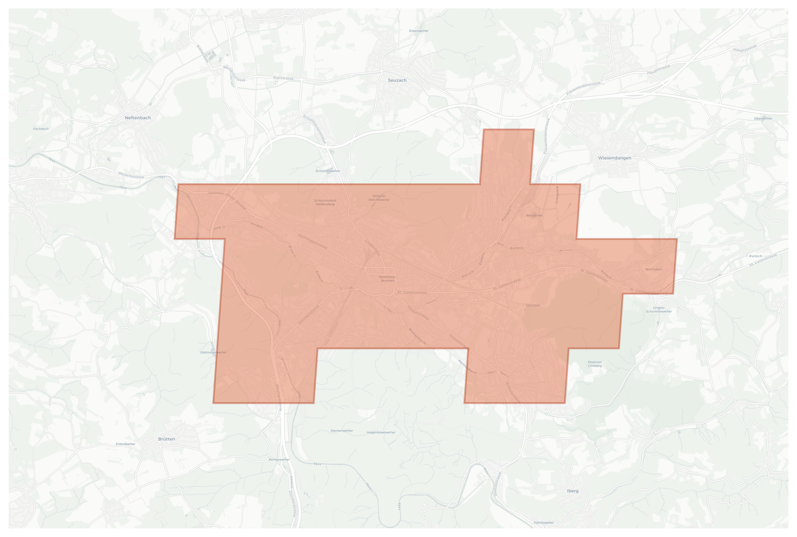 Winterthur geographic map