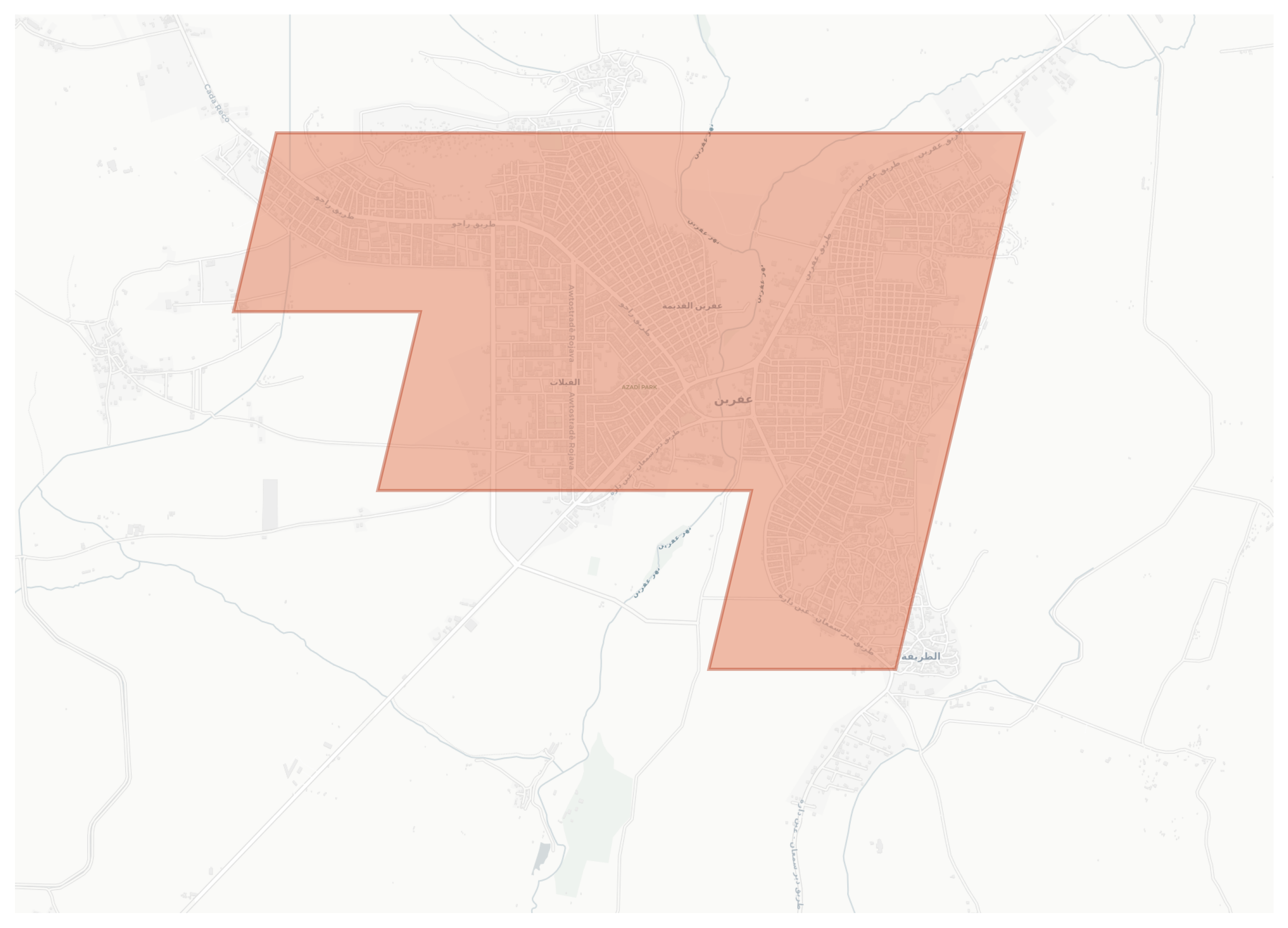 Afrin geographic map