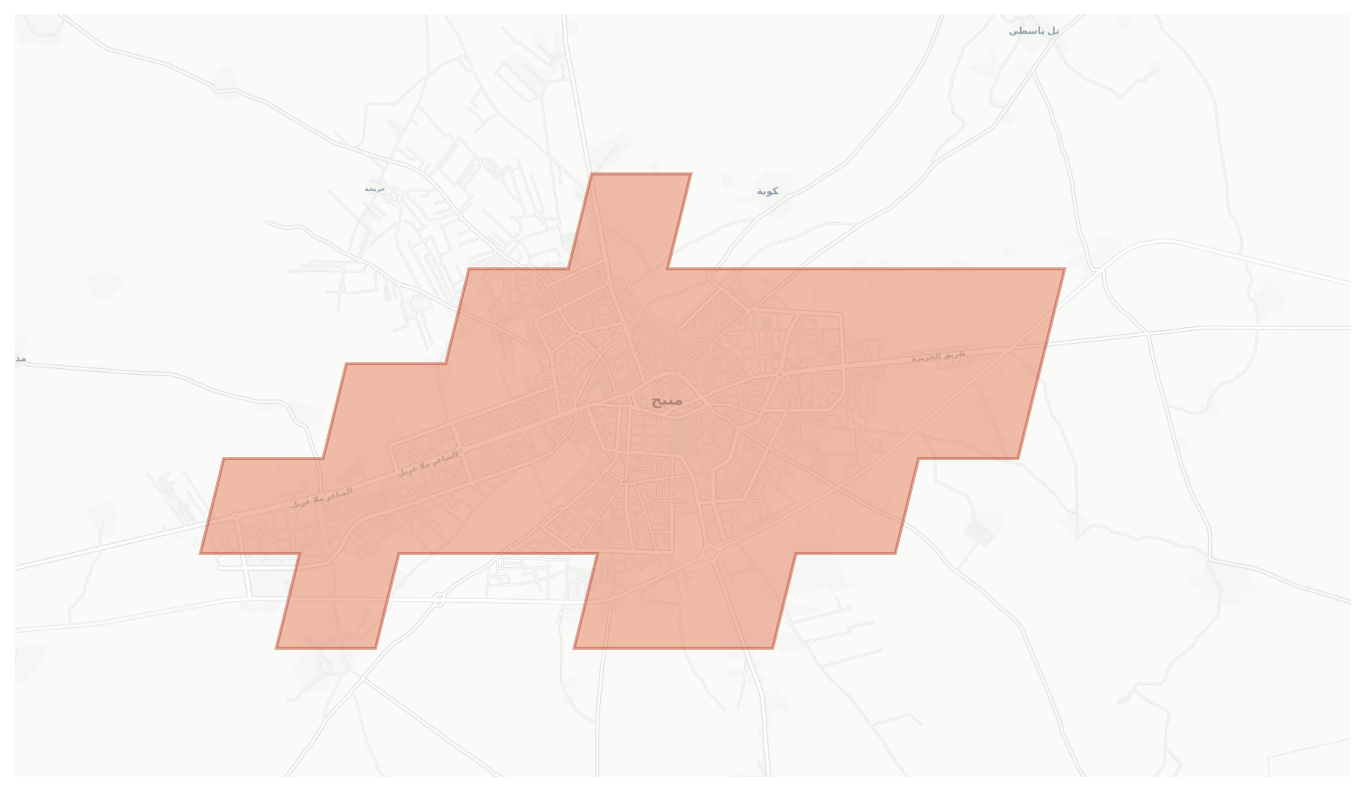 Manbij geographic map