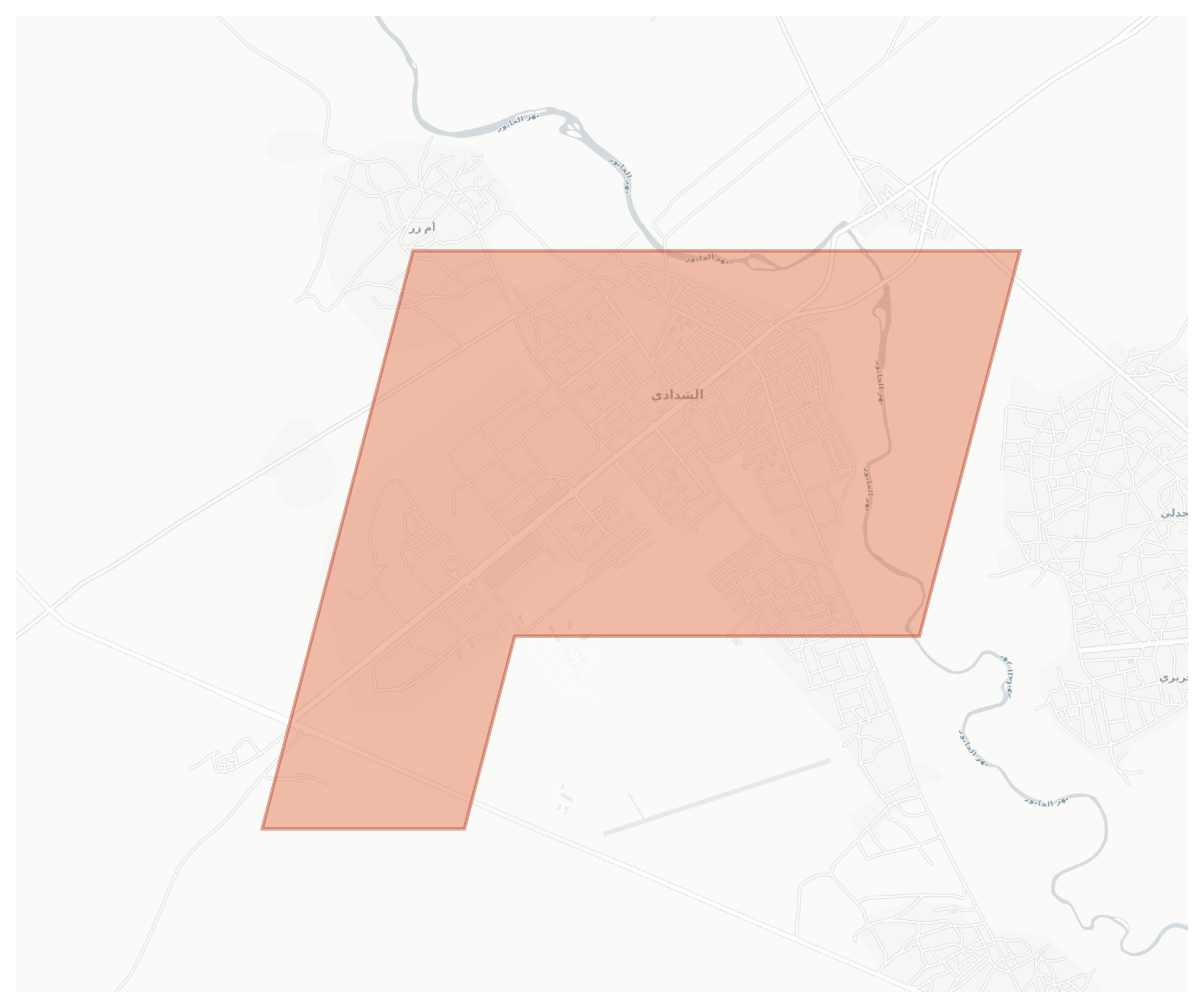Ash Shaddaday geographic map