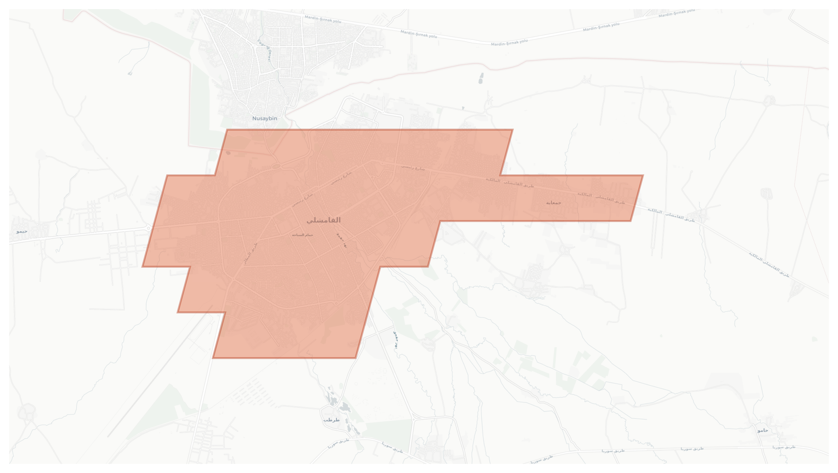 Qamishli geographic map