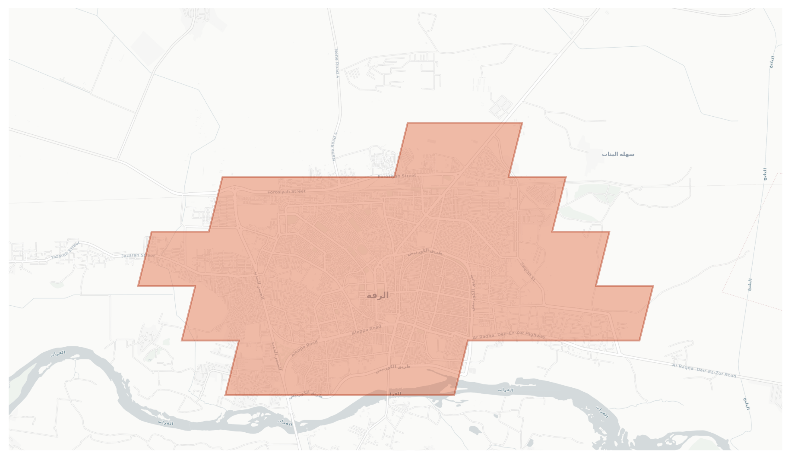 Raqqa geographic map