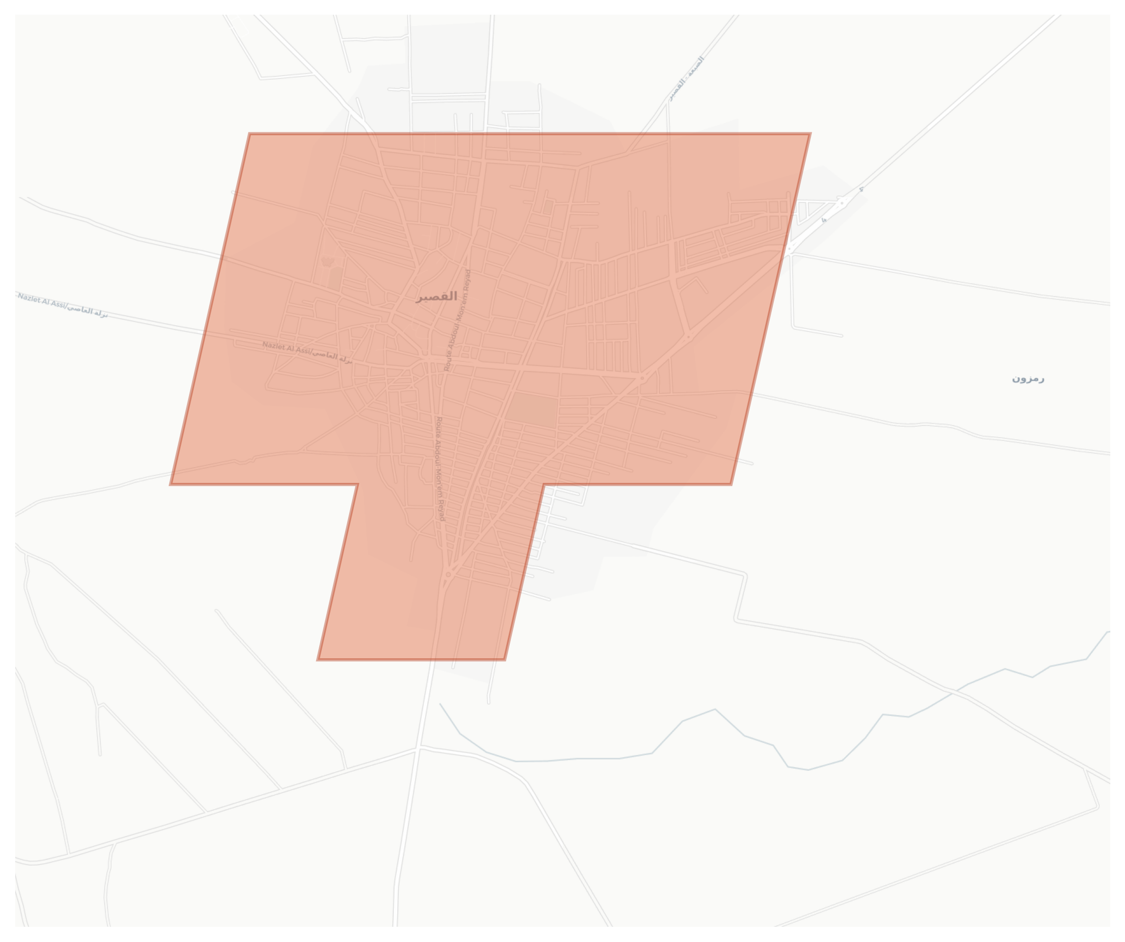 Al Qusair geographic map