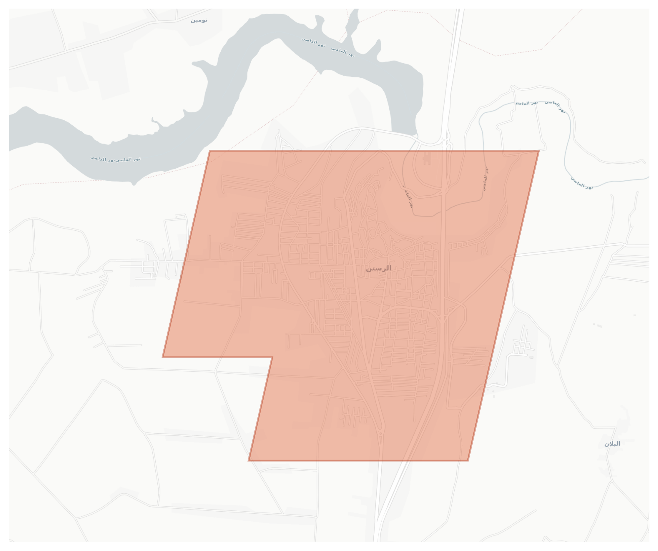 Al-Rastan geographic map
