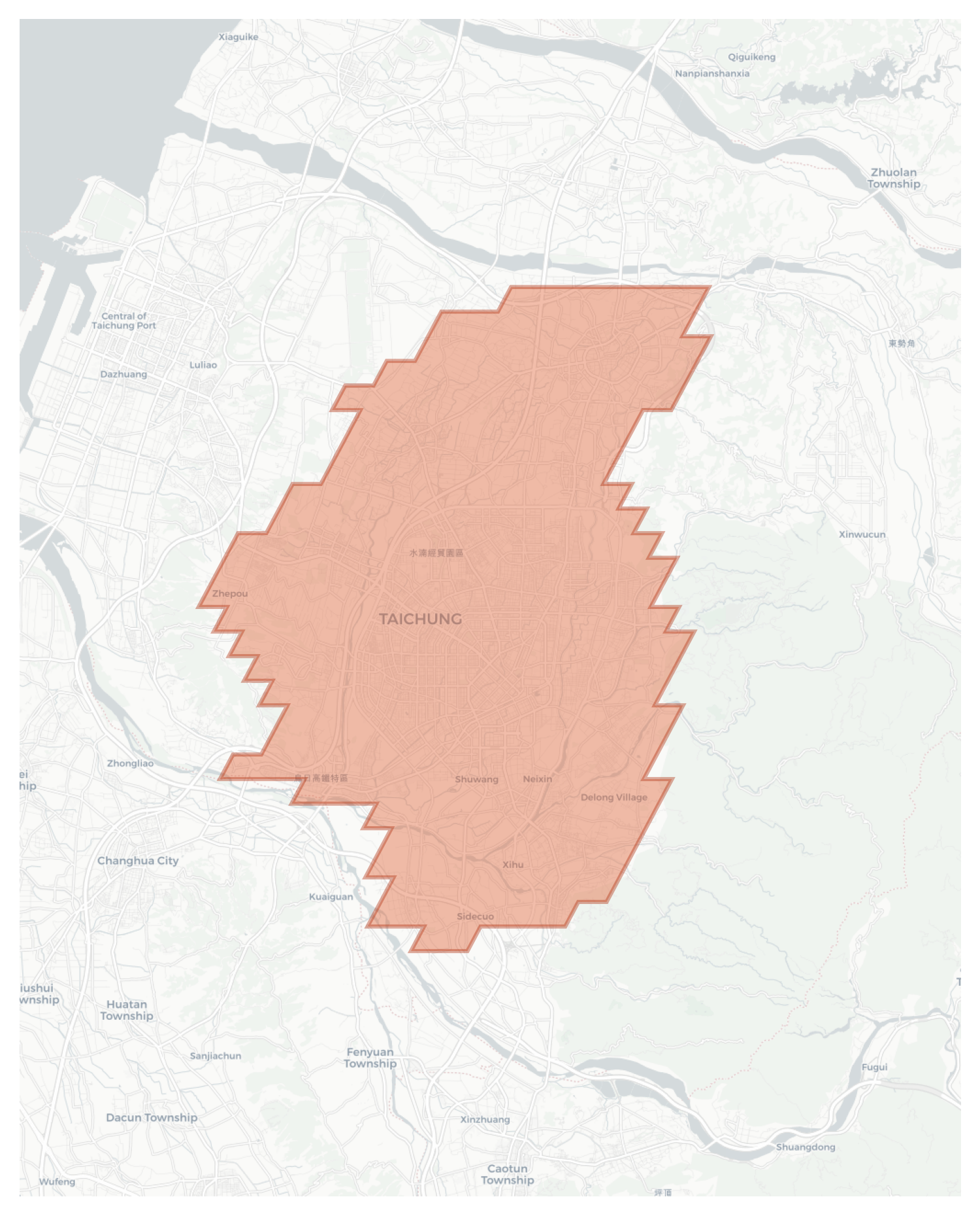 Taichung geographic map