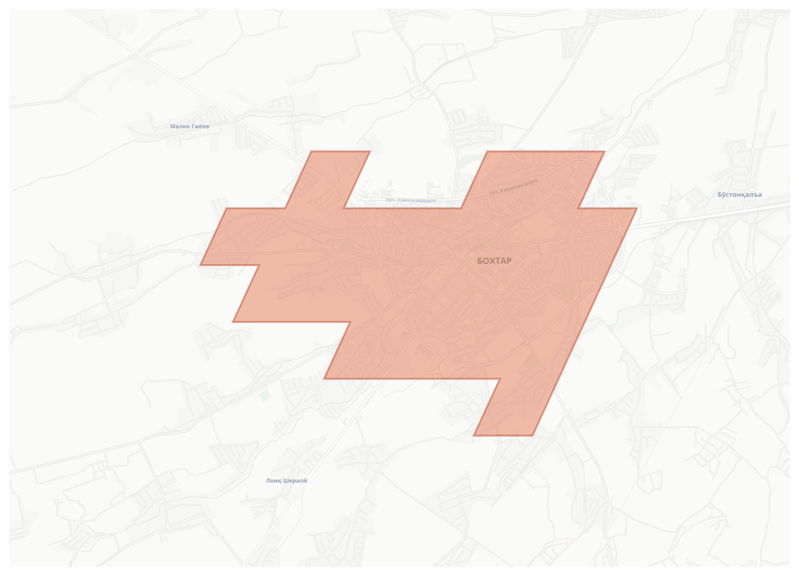 Bokhtar geographic map