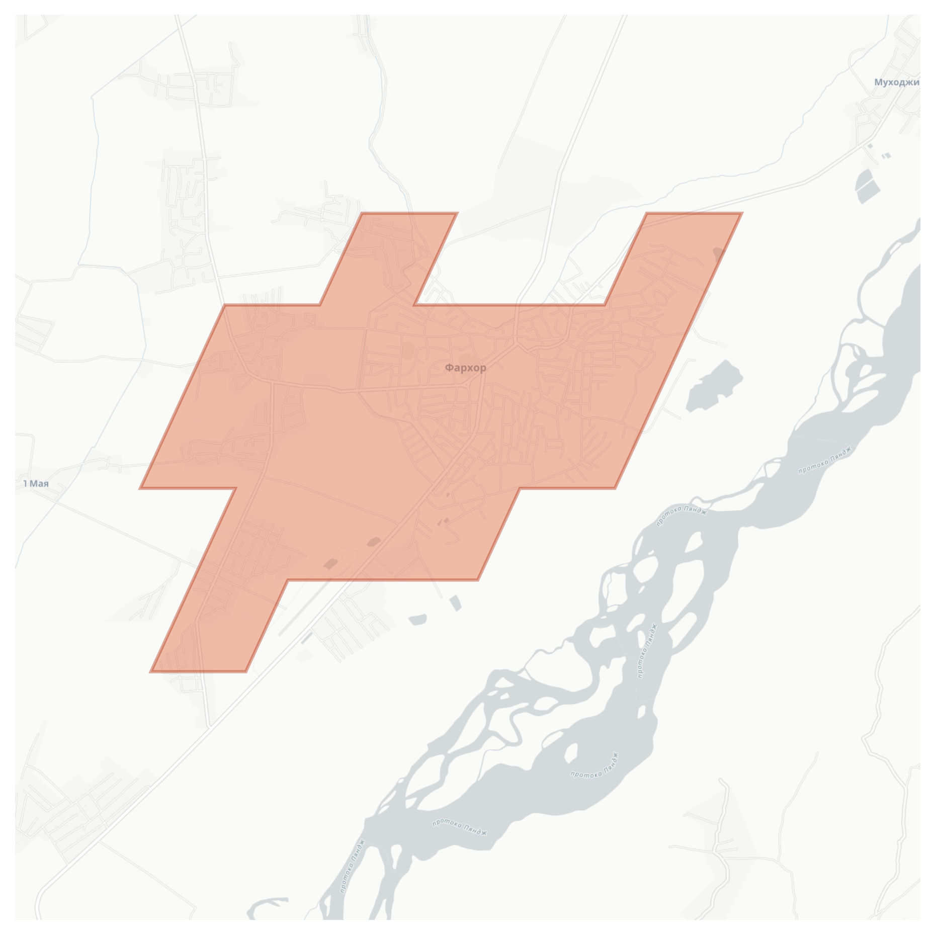 Farkhor geographic map