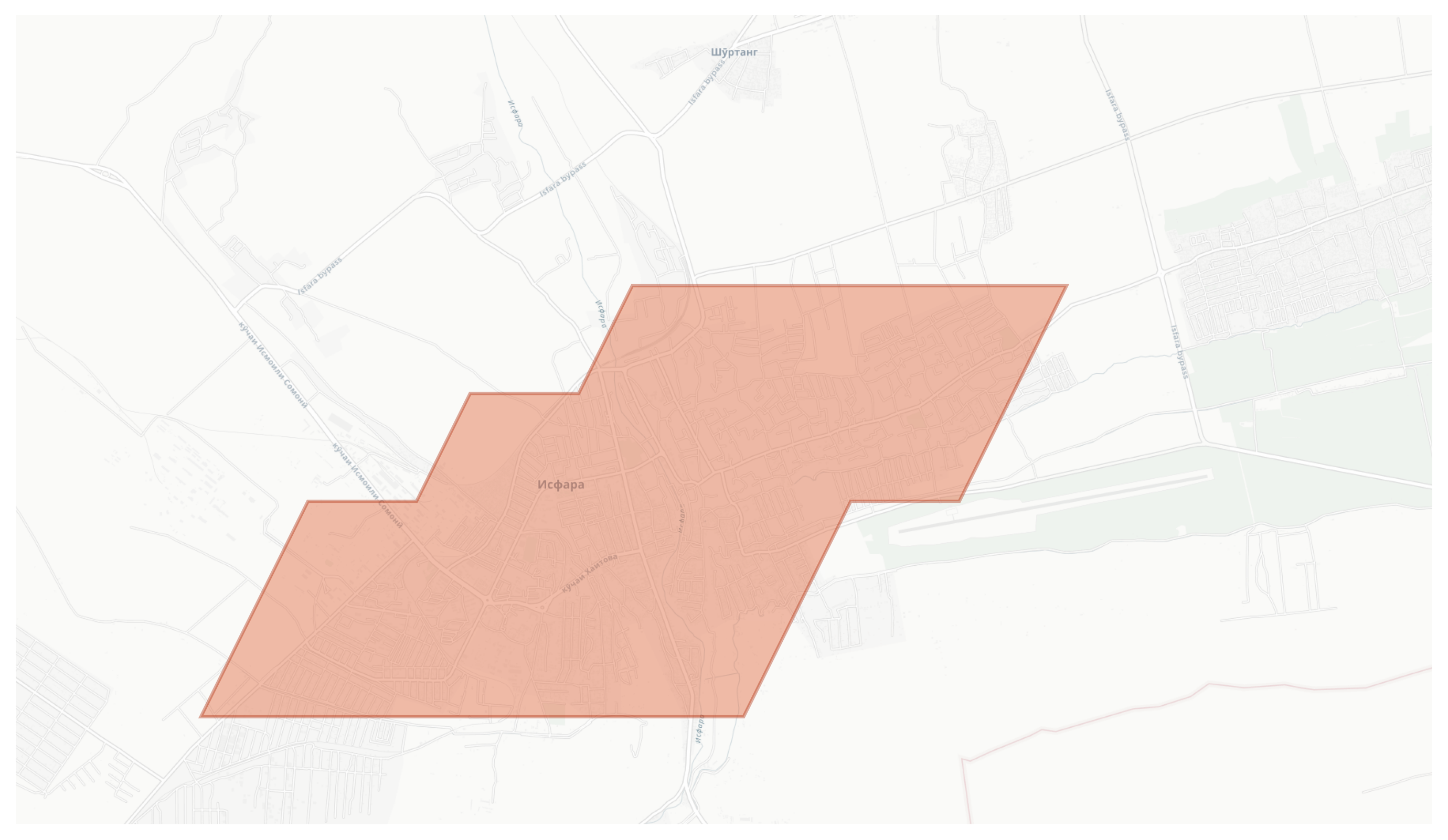 Isfara geographic map