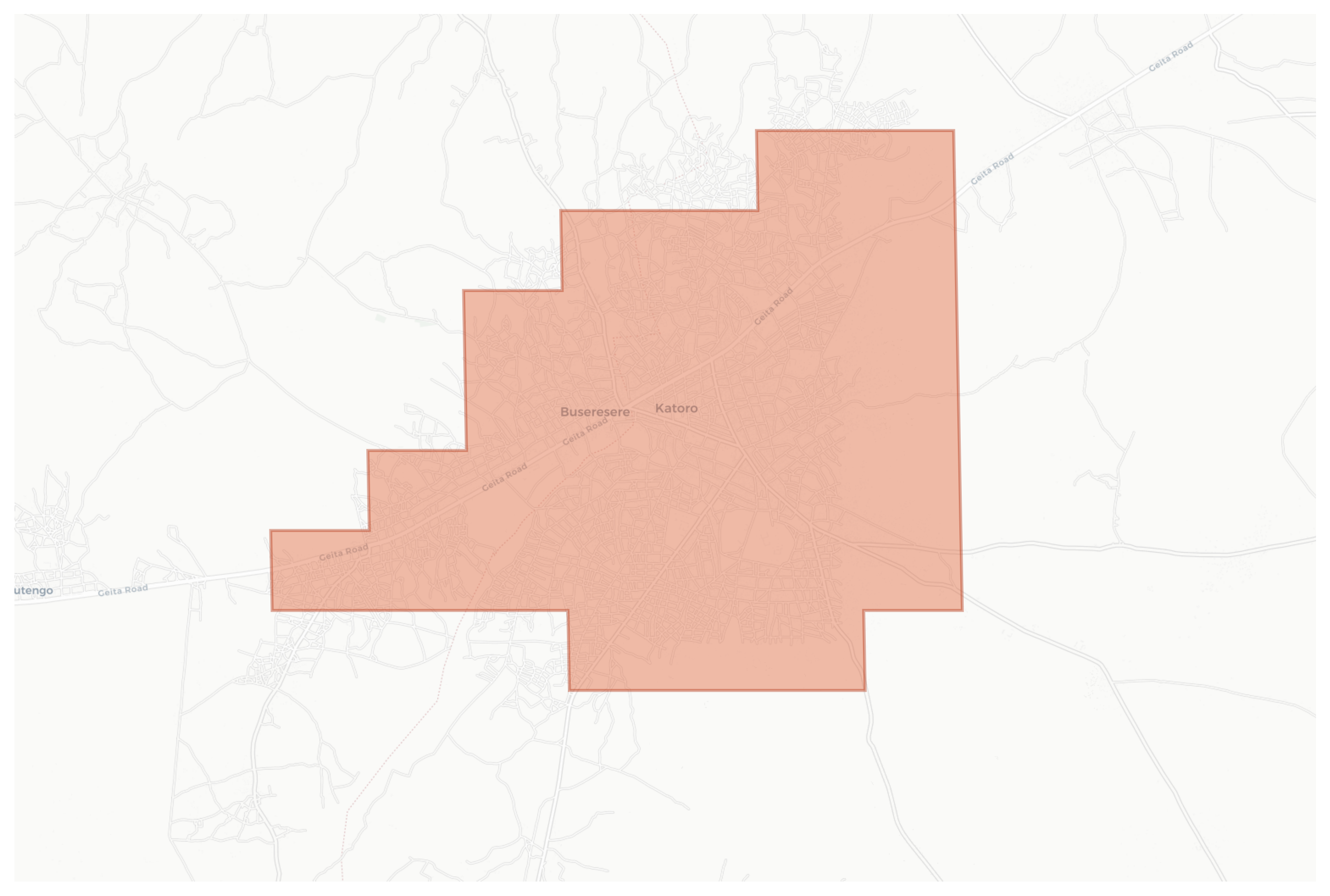 Katoro geographic map