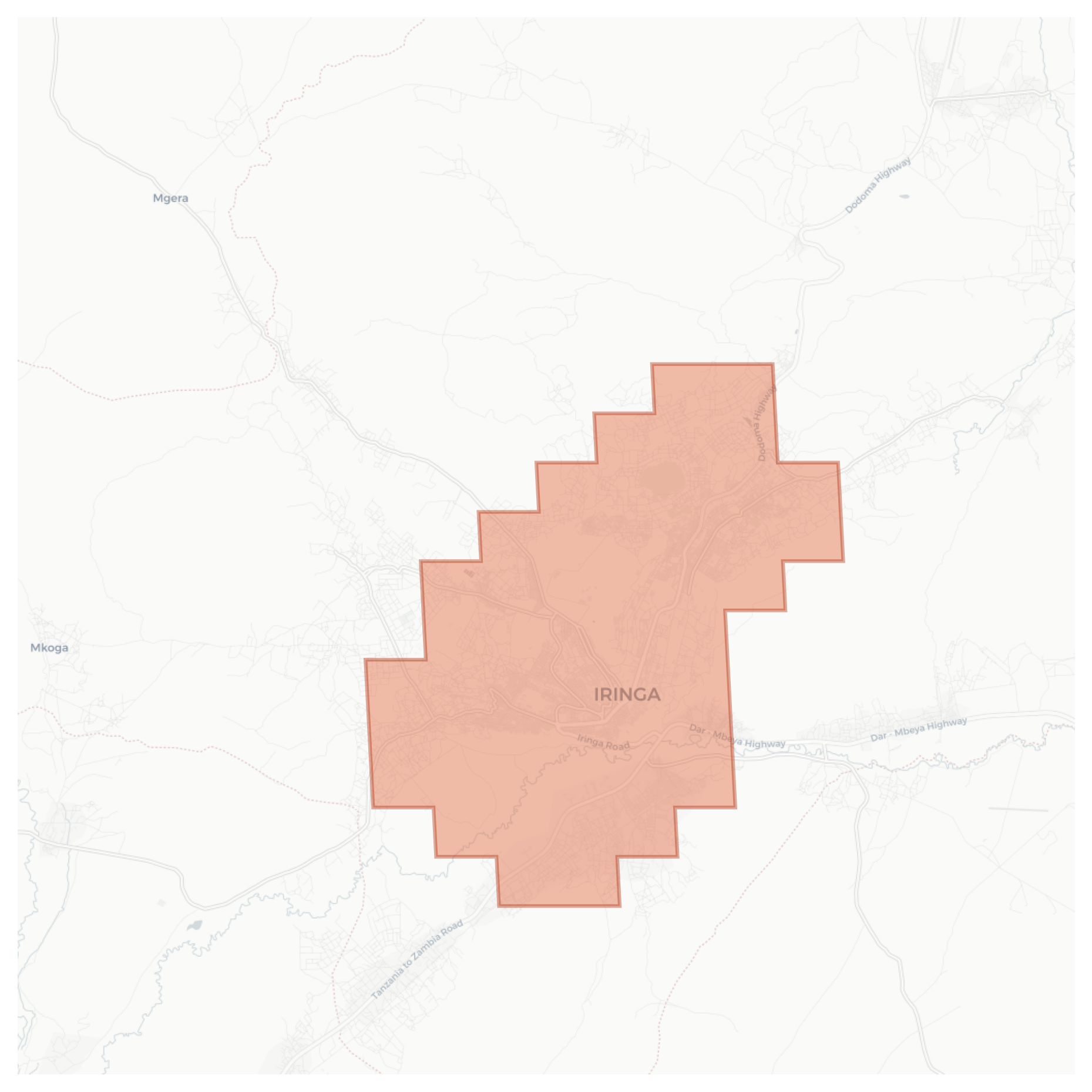 Iringa geographic map