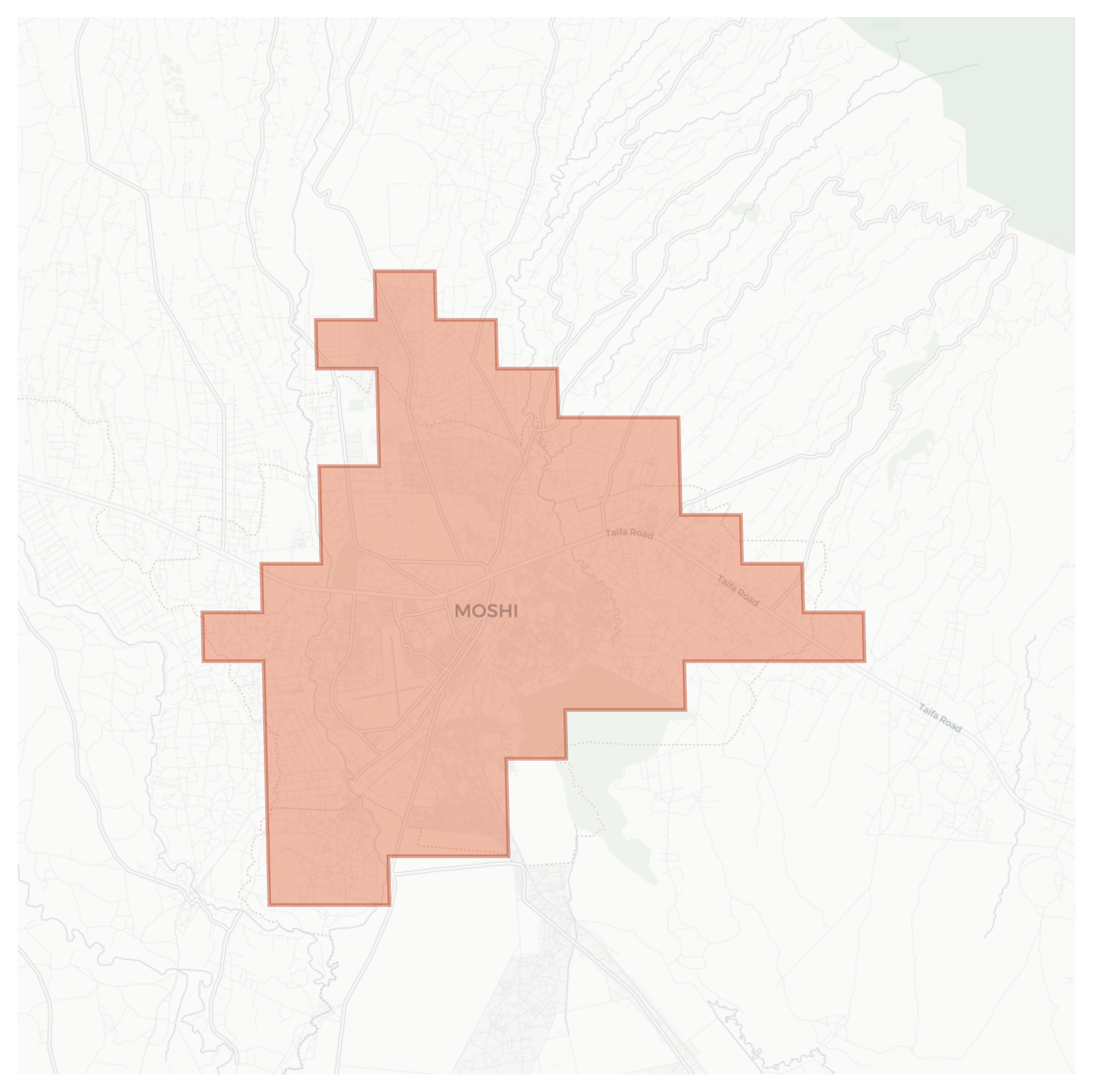 Moshi geographic map