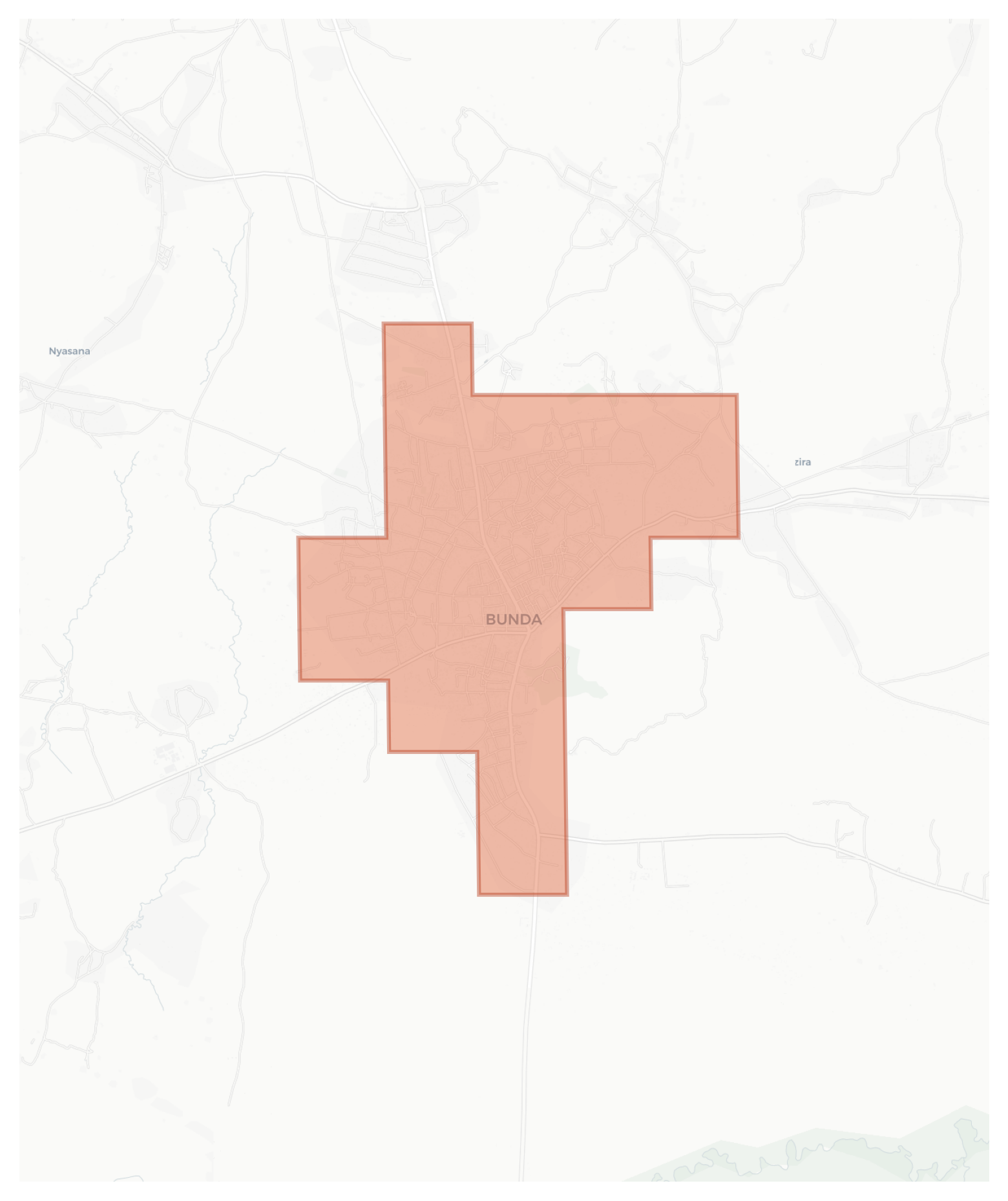 Bunda geographic map