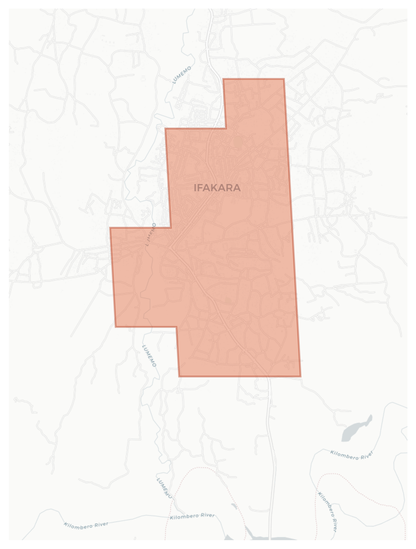 Ifakara geographic map