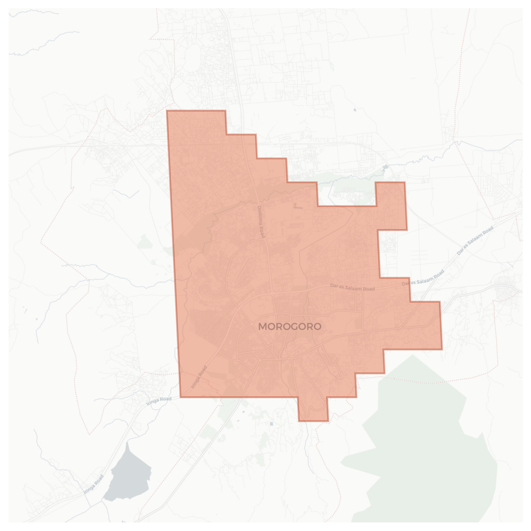 Morogoro geographic map