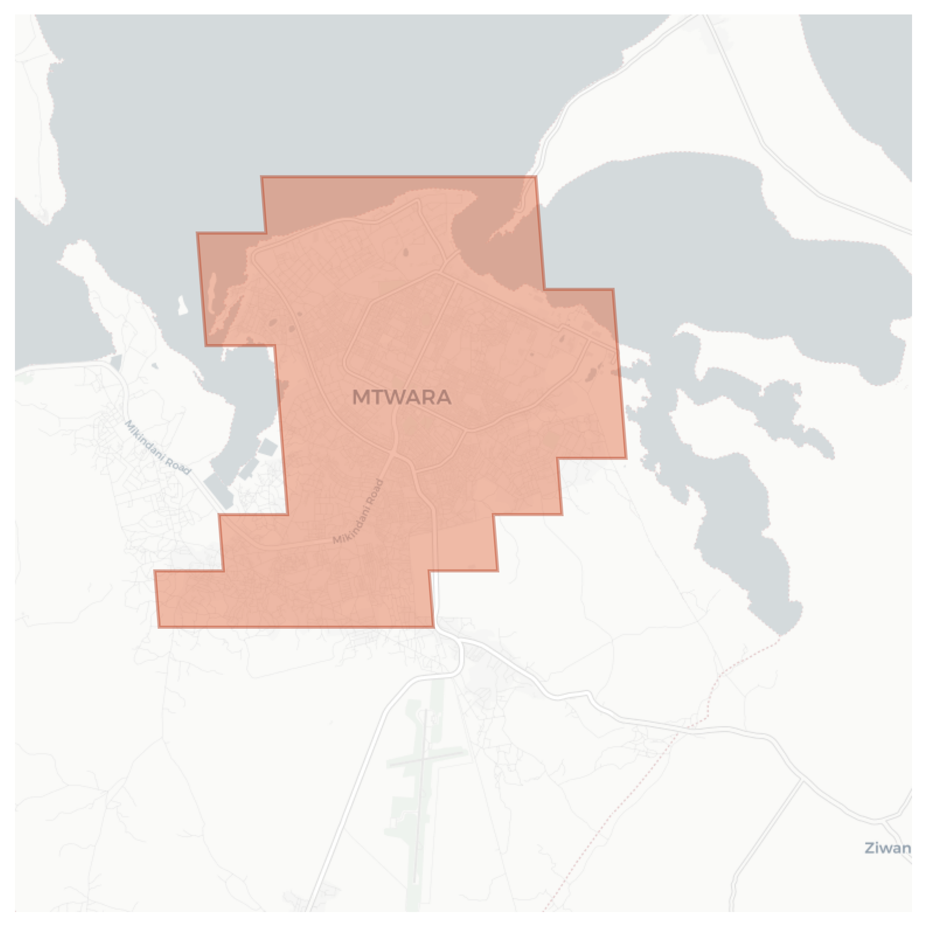 Mtwara geographic map