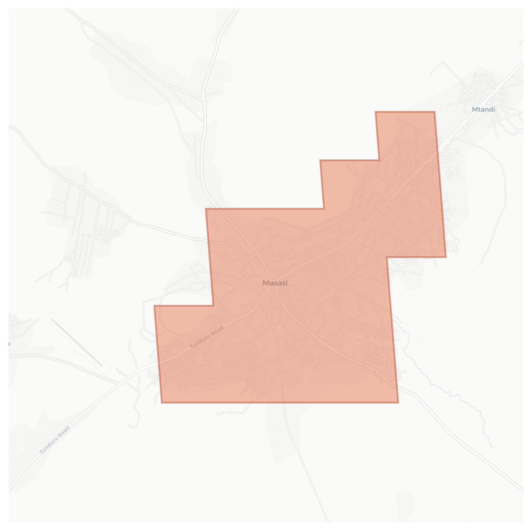Masasi geographic map