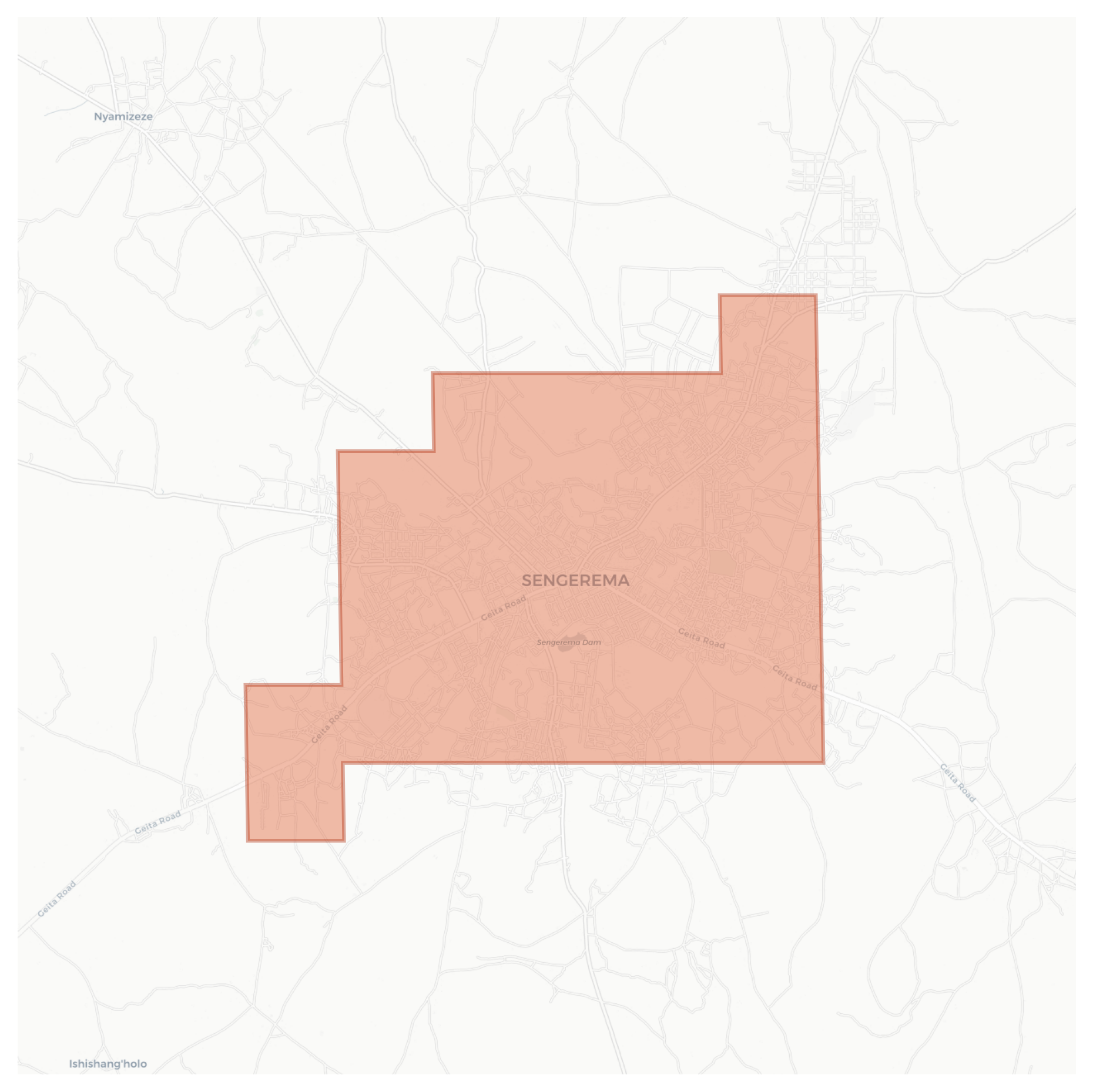 Sengerema geographic map