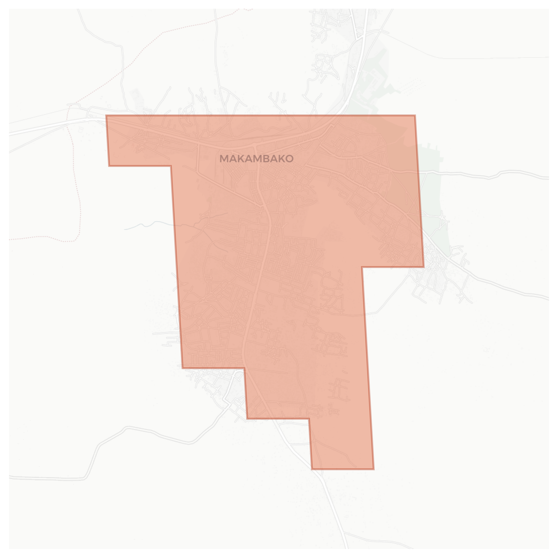 Makambako geographic map