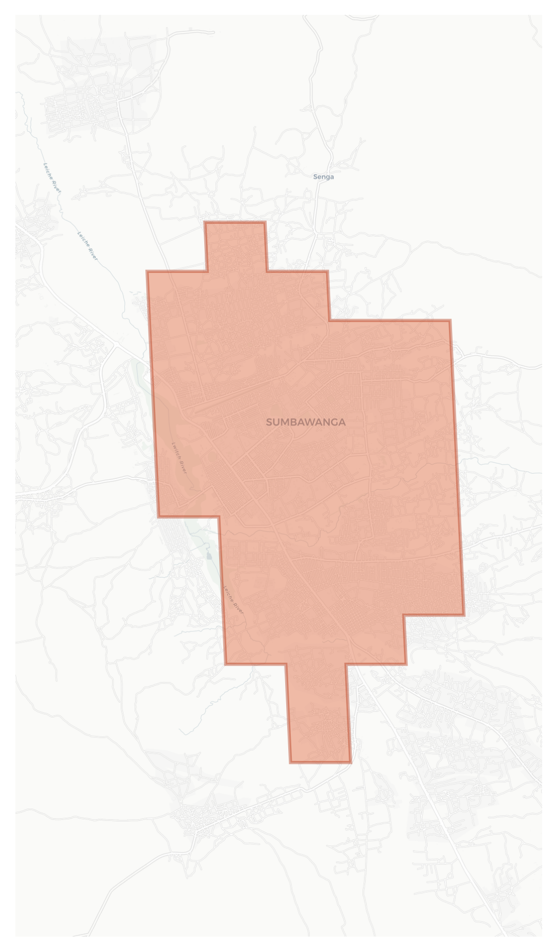Sumbawanga geographic map