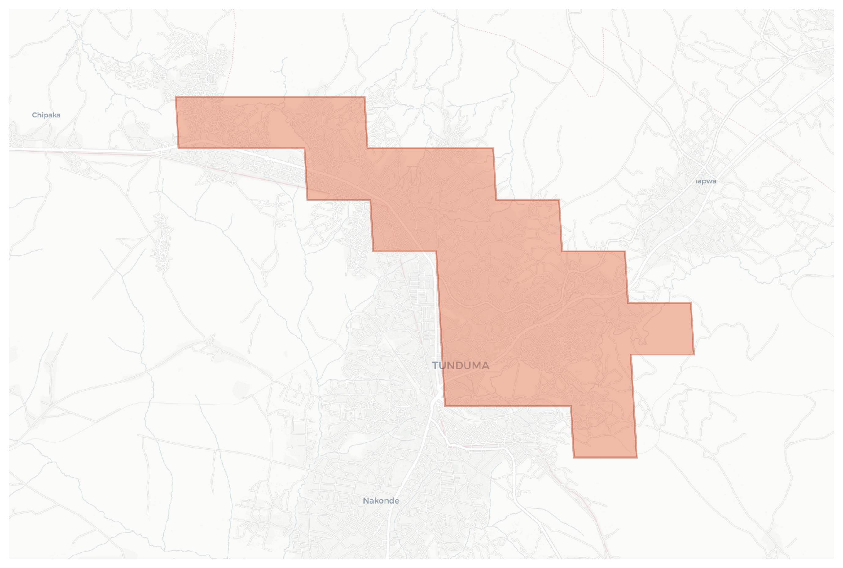 Tunduma geographic map