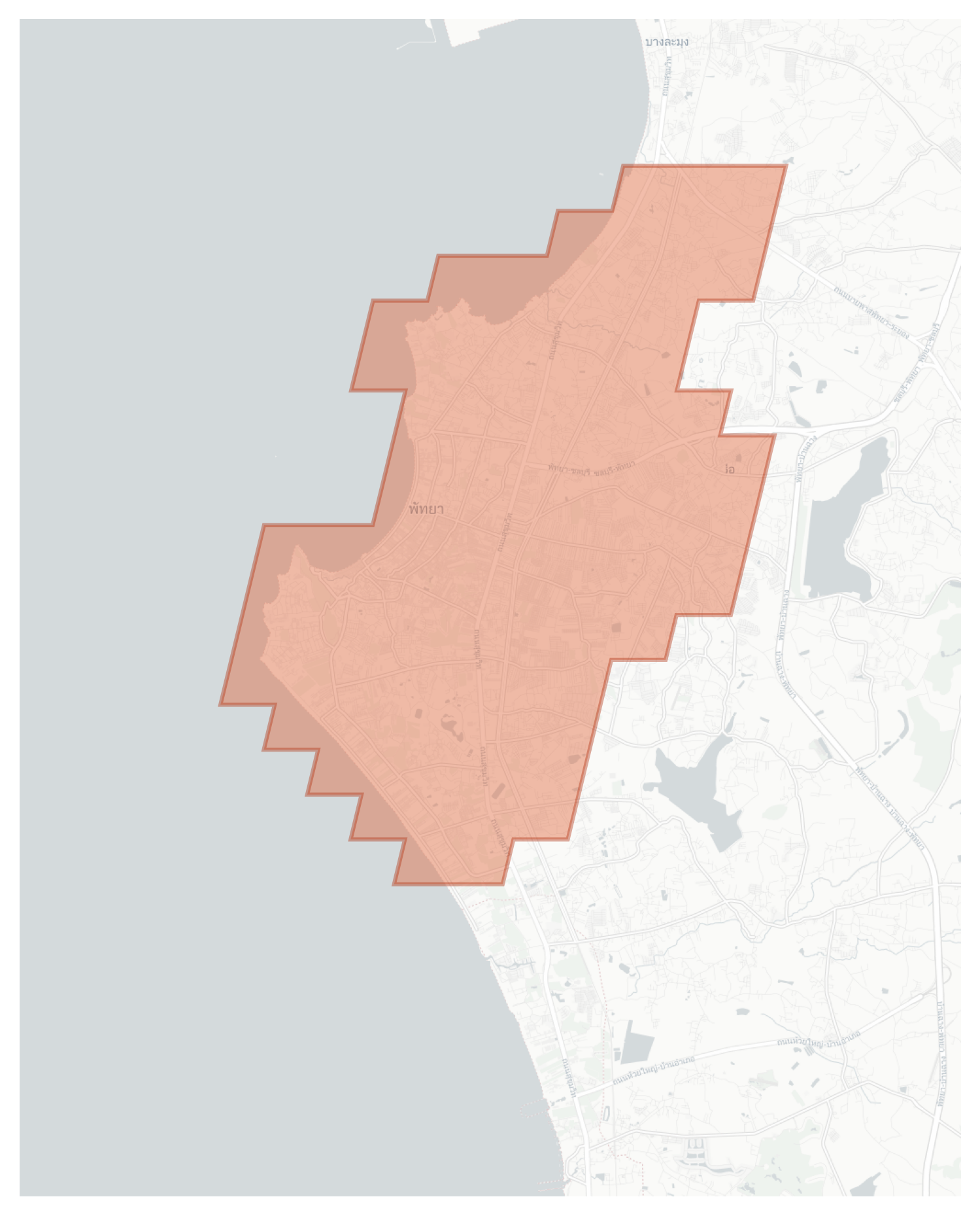 Pattaya geographic map