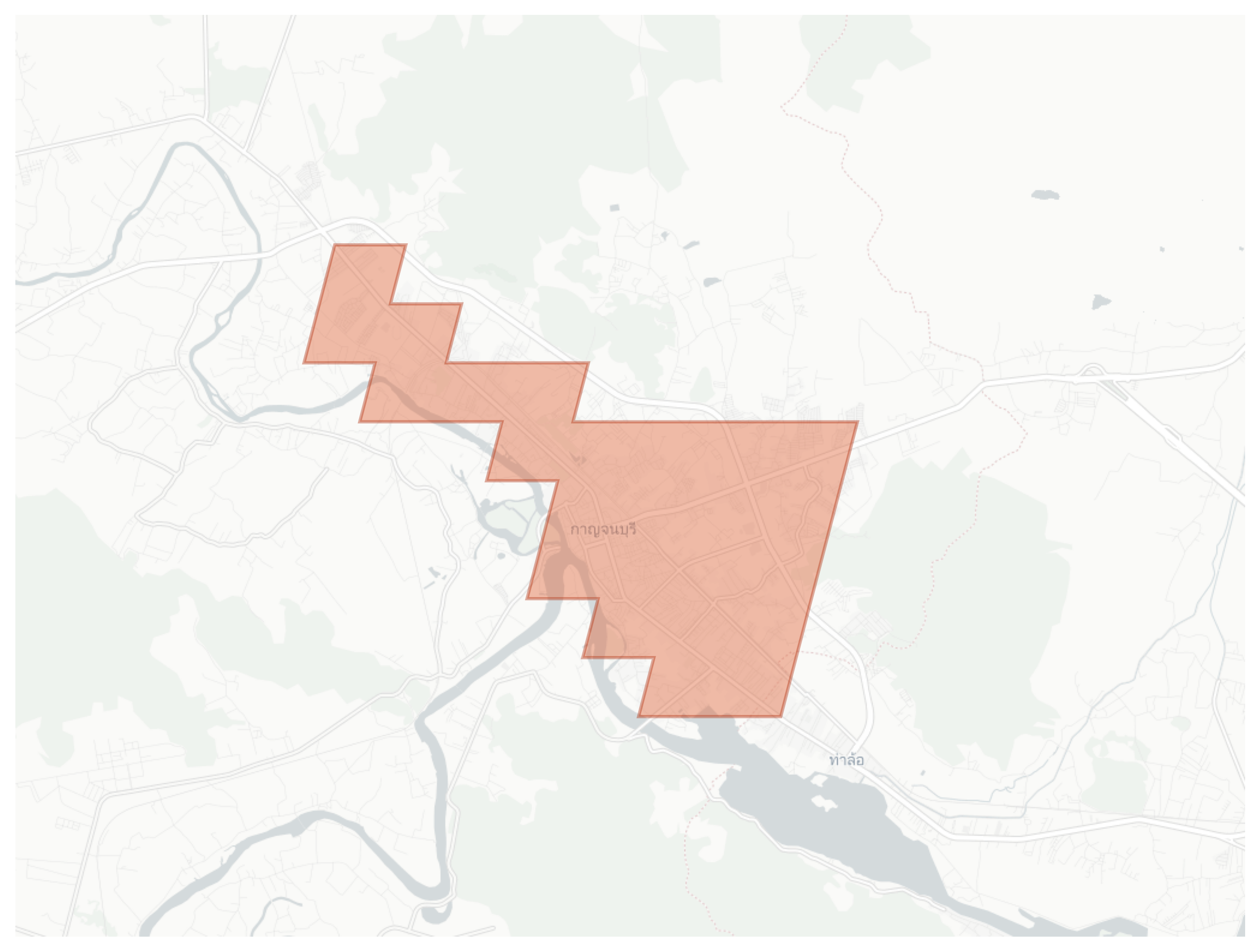 Kanchanaburi geographic map