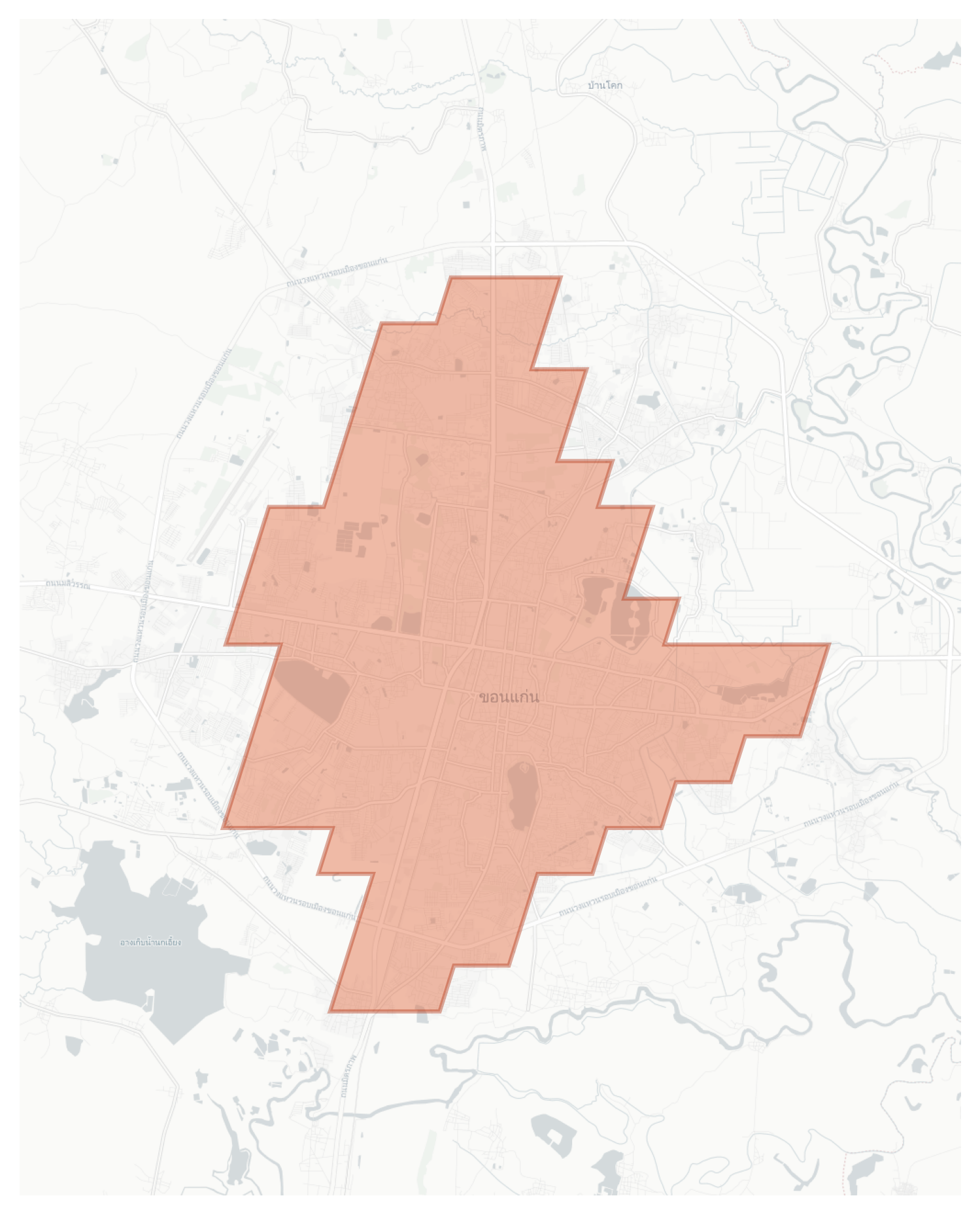 Khon Kaen geographic map