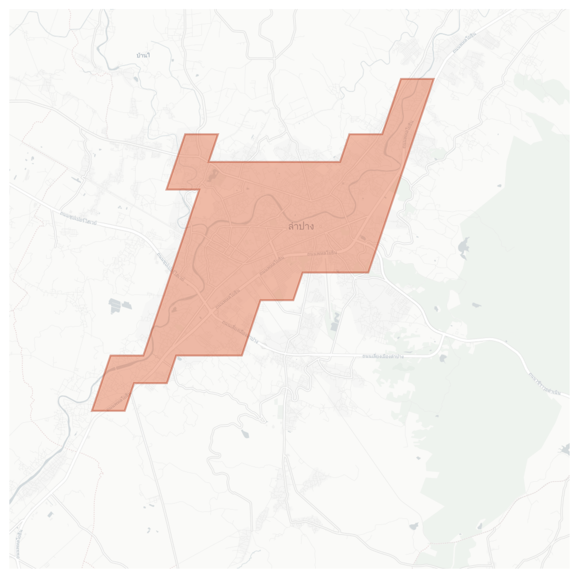 Lampang geographic map