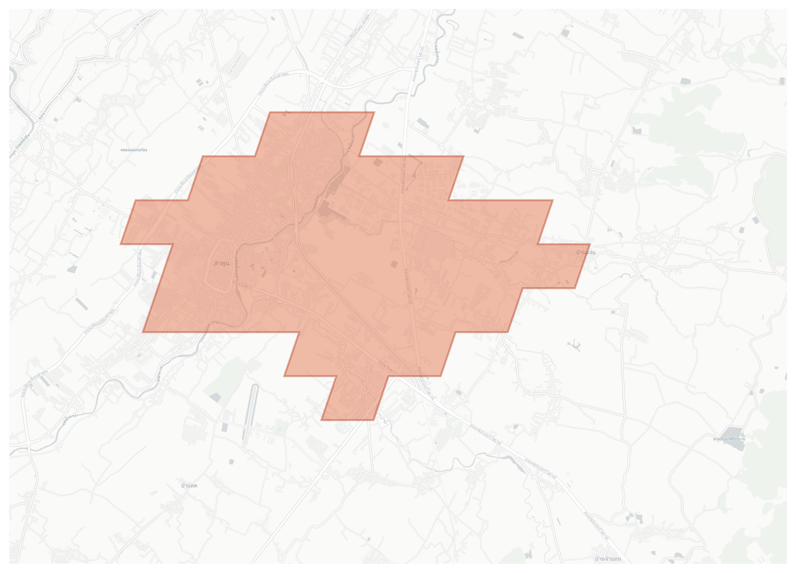 Lamphun geographic map