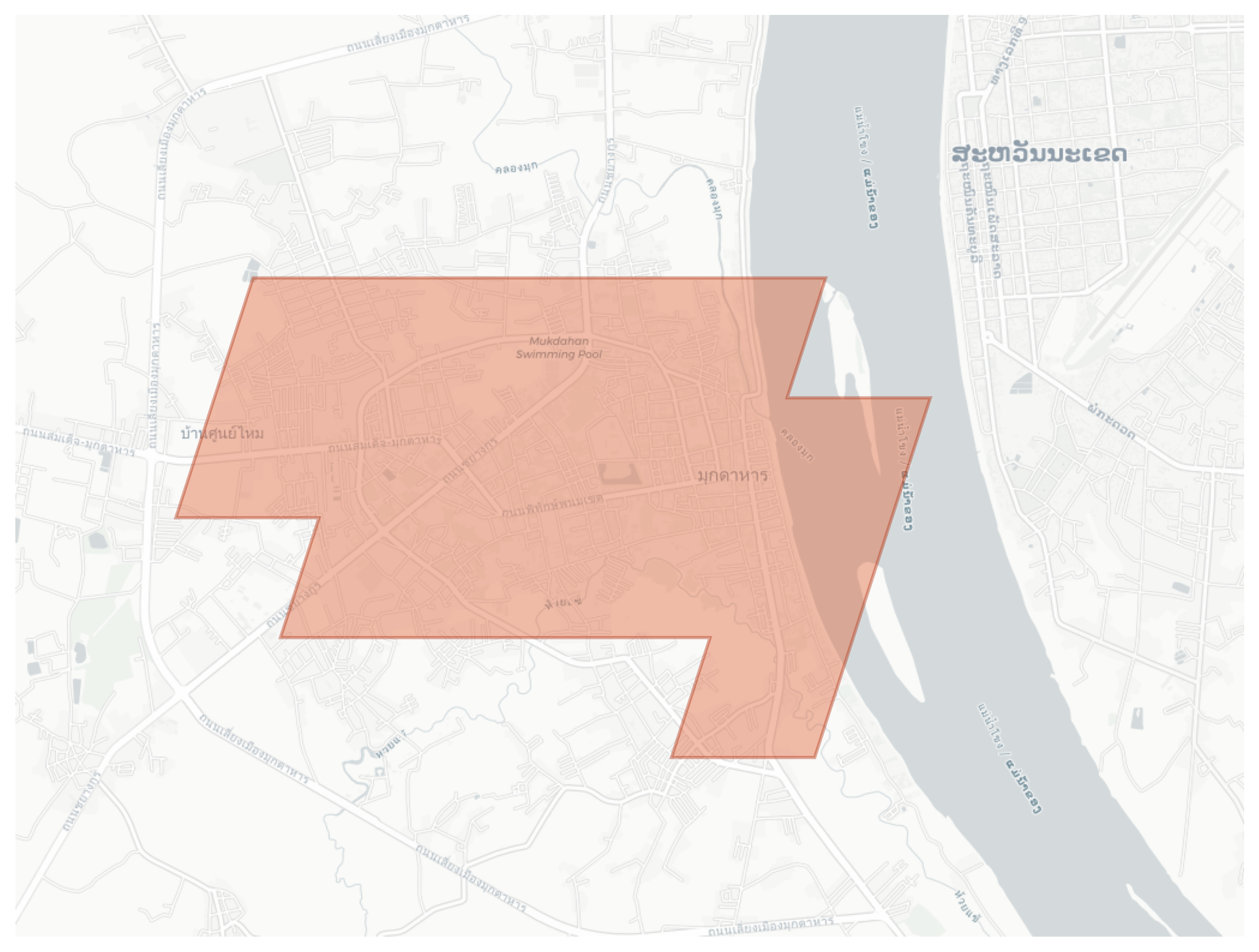 Mukdahan geographic map