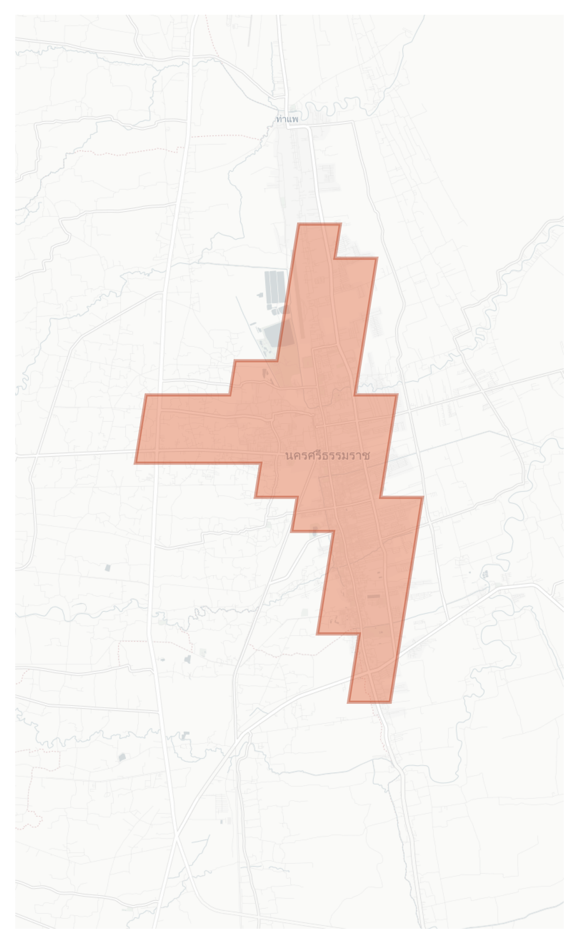 Nakhon Si Thammarat geographic map