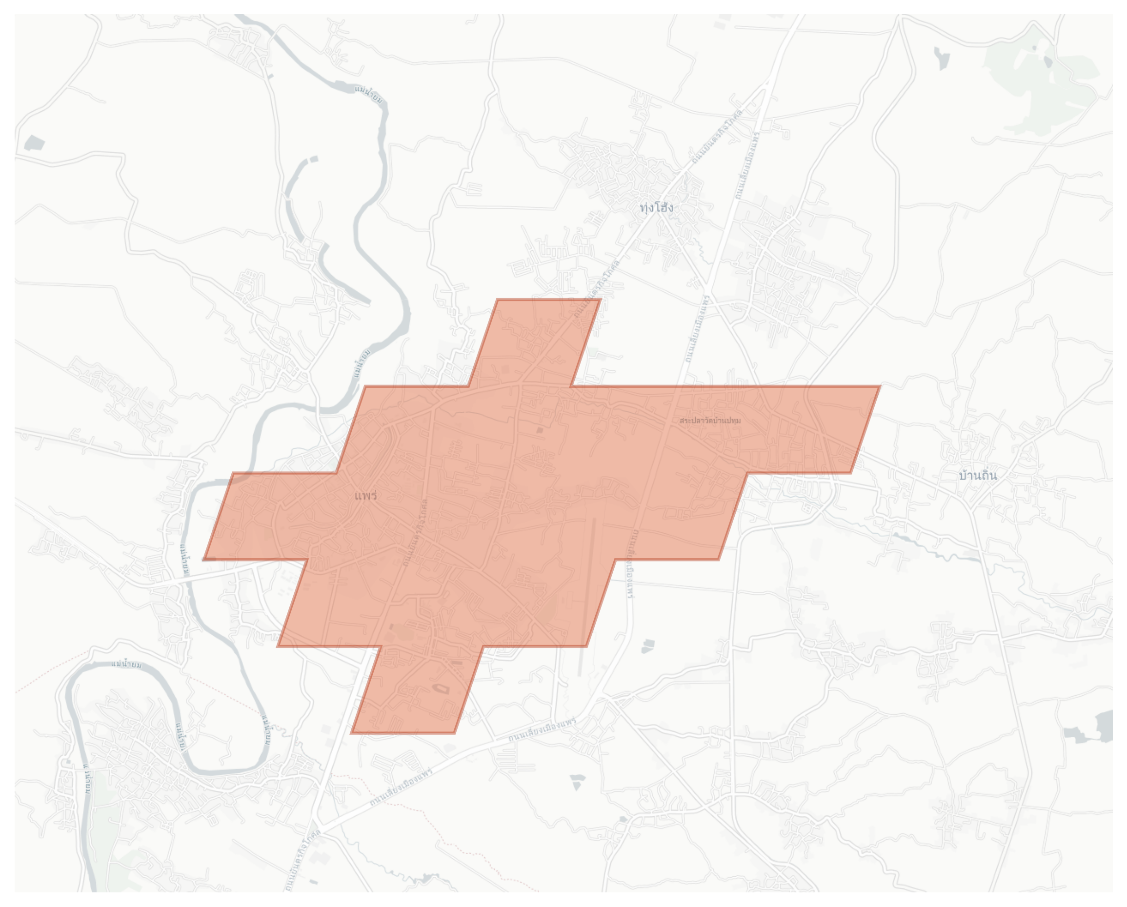 Phrae geographic map