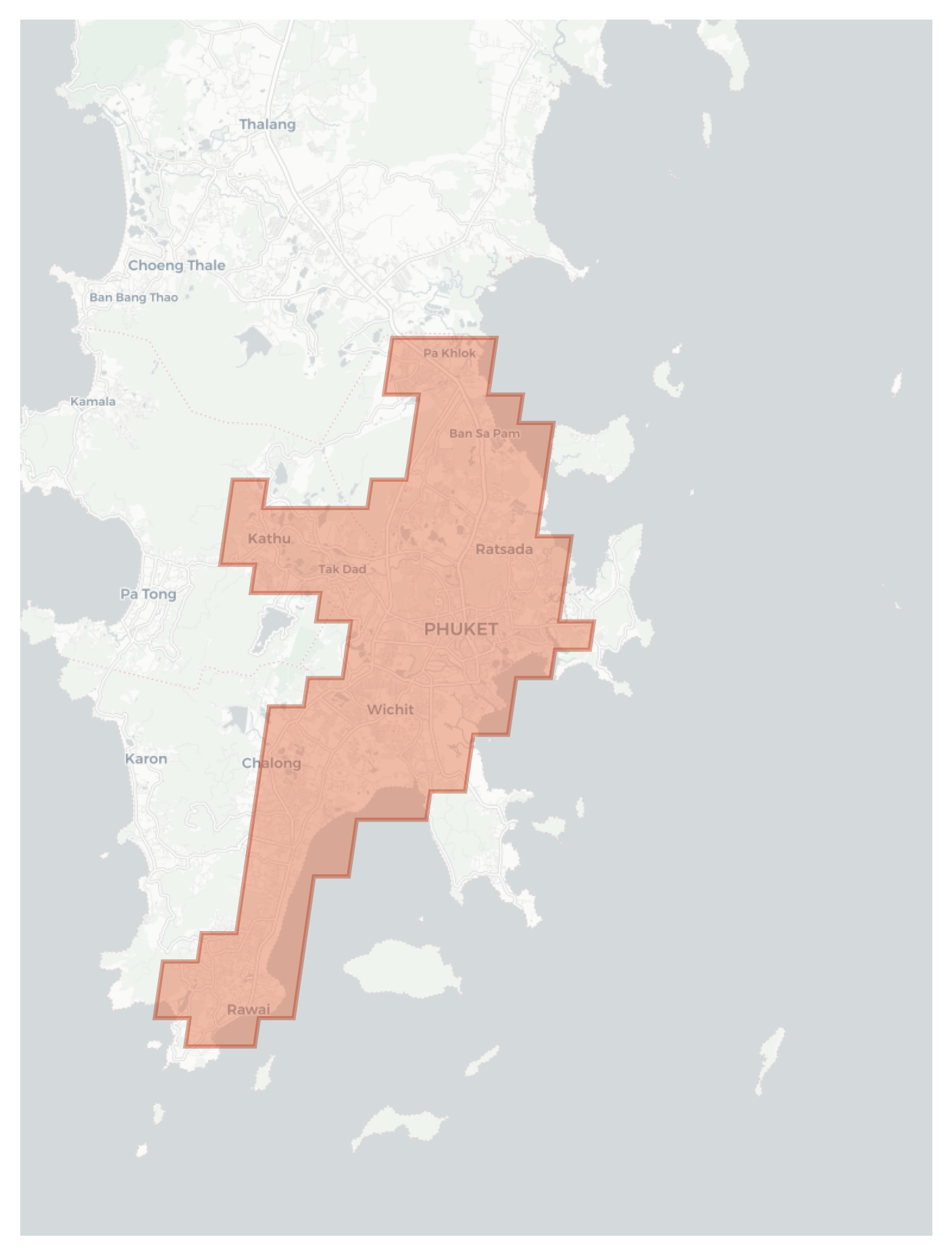 Phuket geographic map