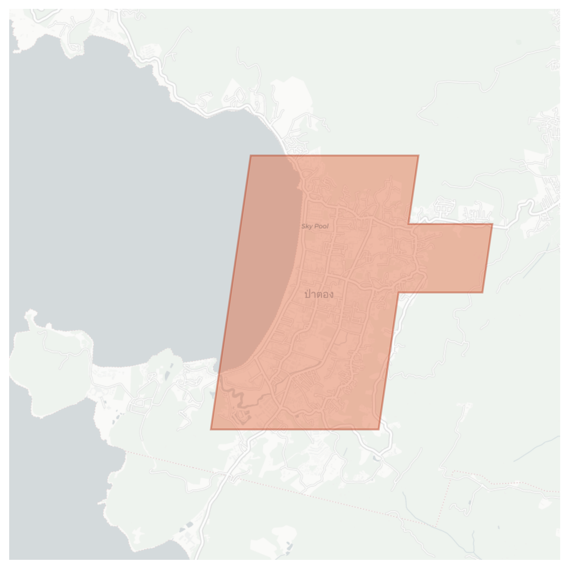Pa Tong geographic map