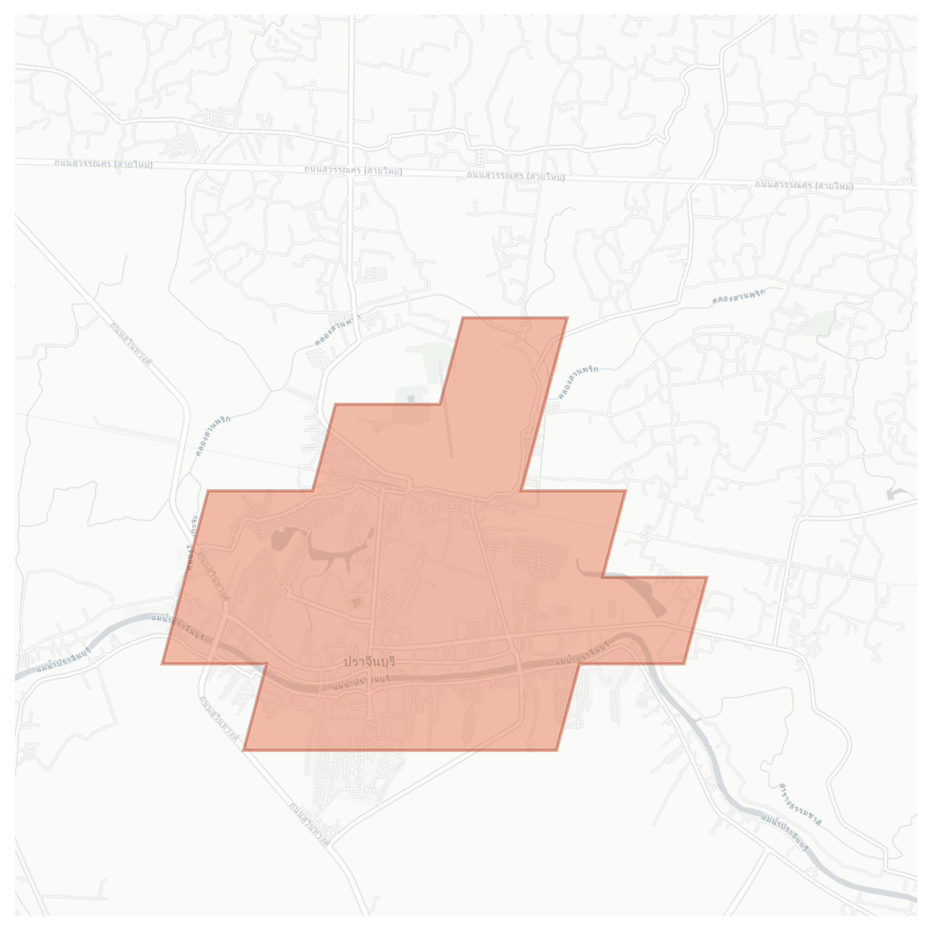 Prachin Buri geographic map