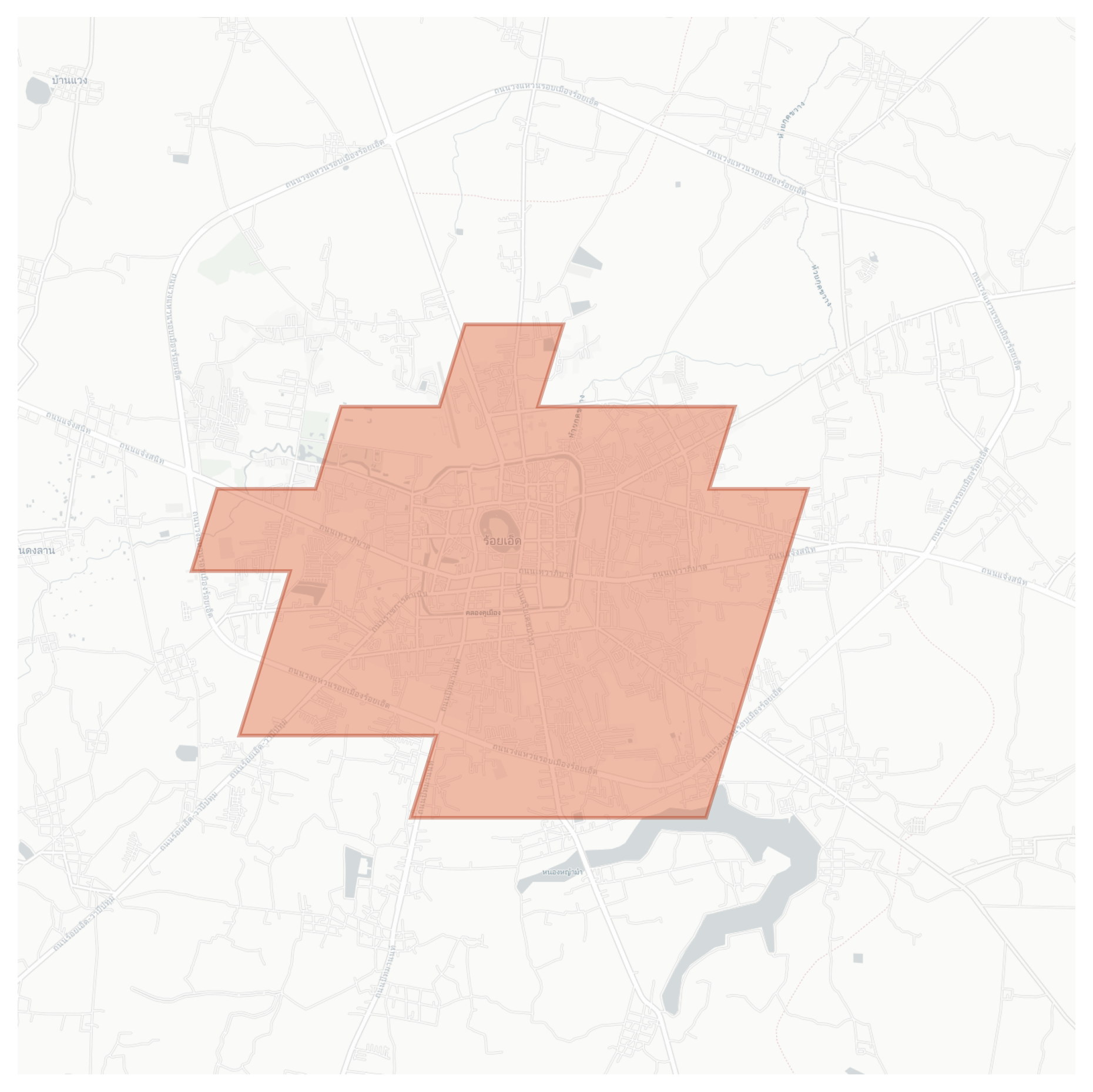 Roi Et geographic map