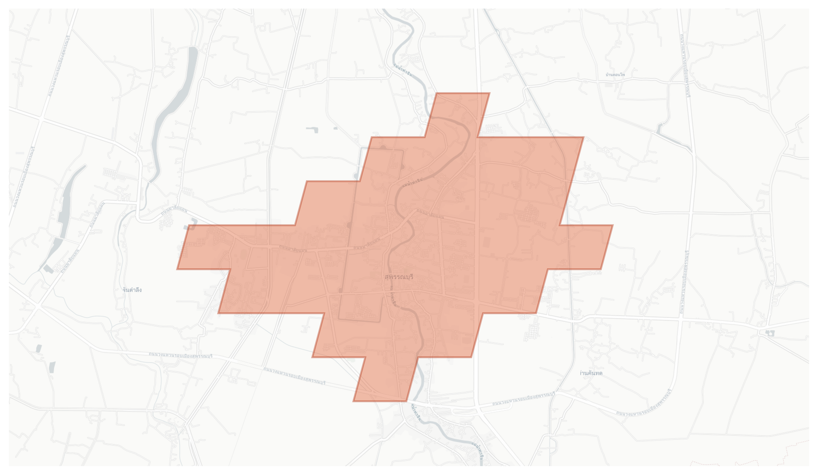 Suphan Buri geographic map