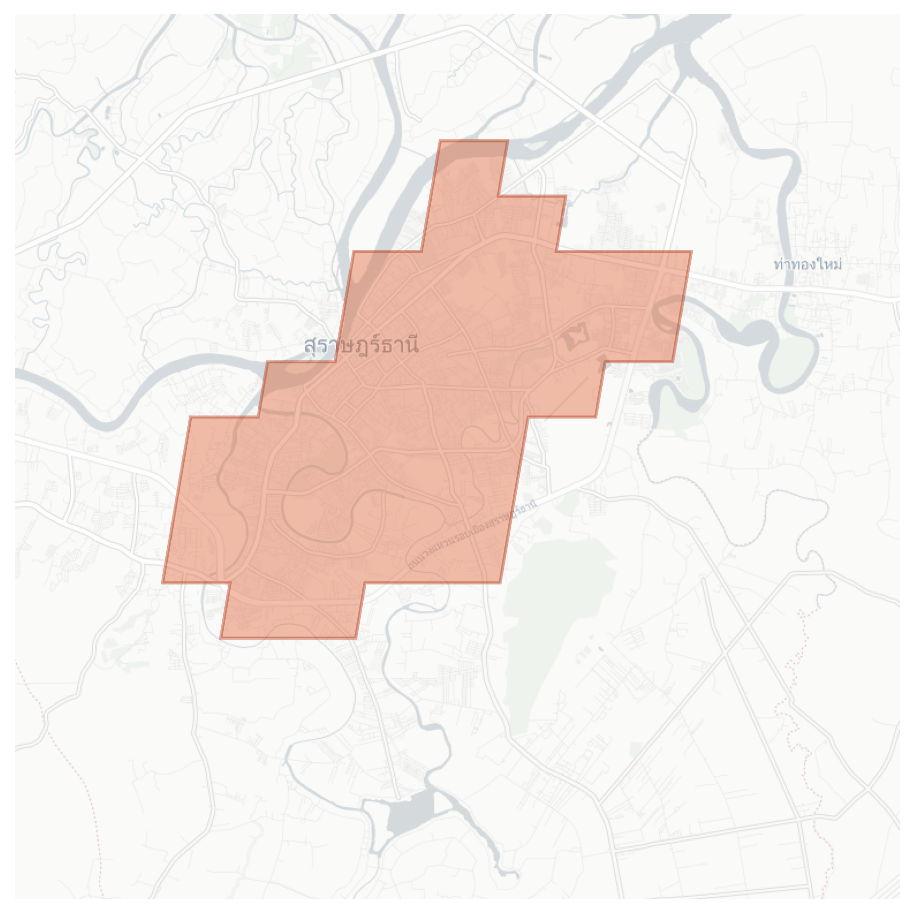 Surat Thani geographic map
