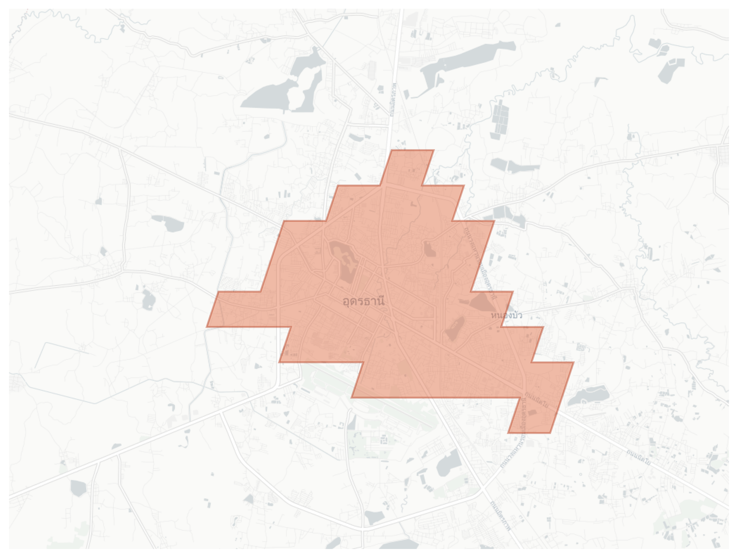 Udon Thani geographic map