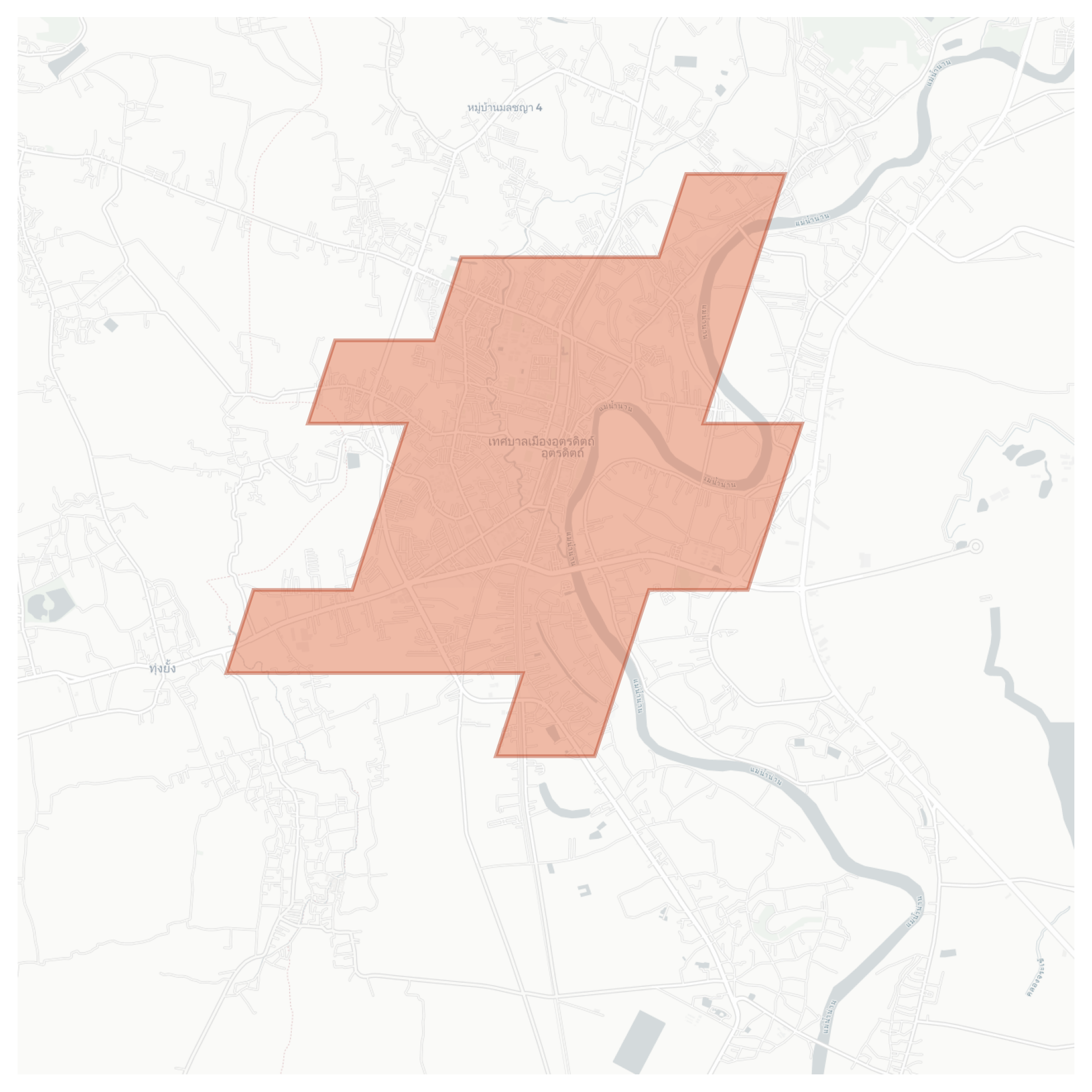 Uttaradit geographic map