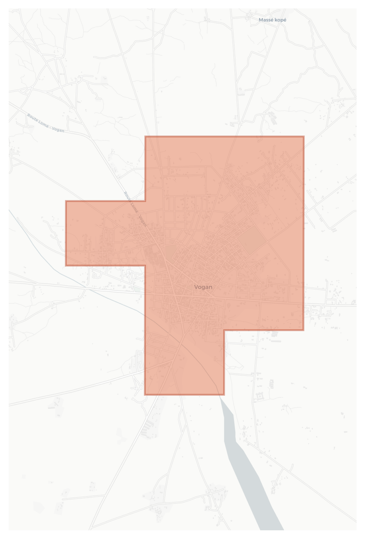 Vogan geographic map