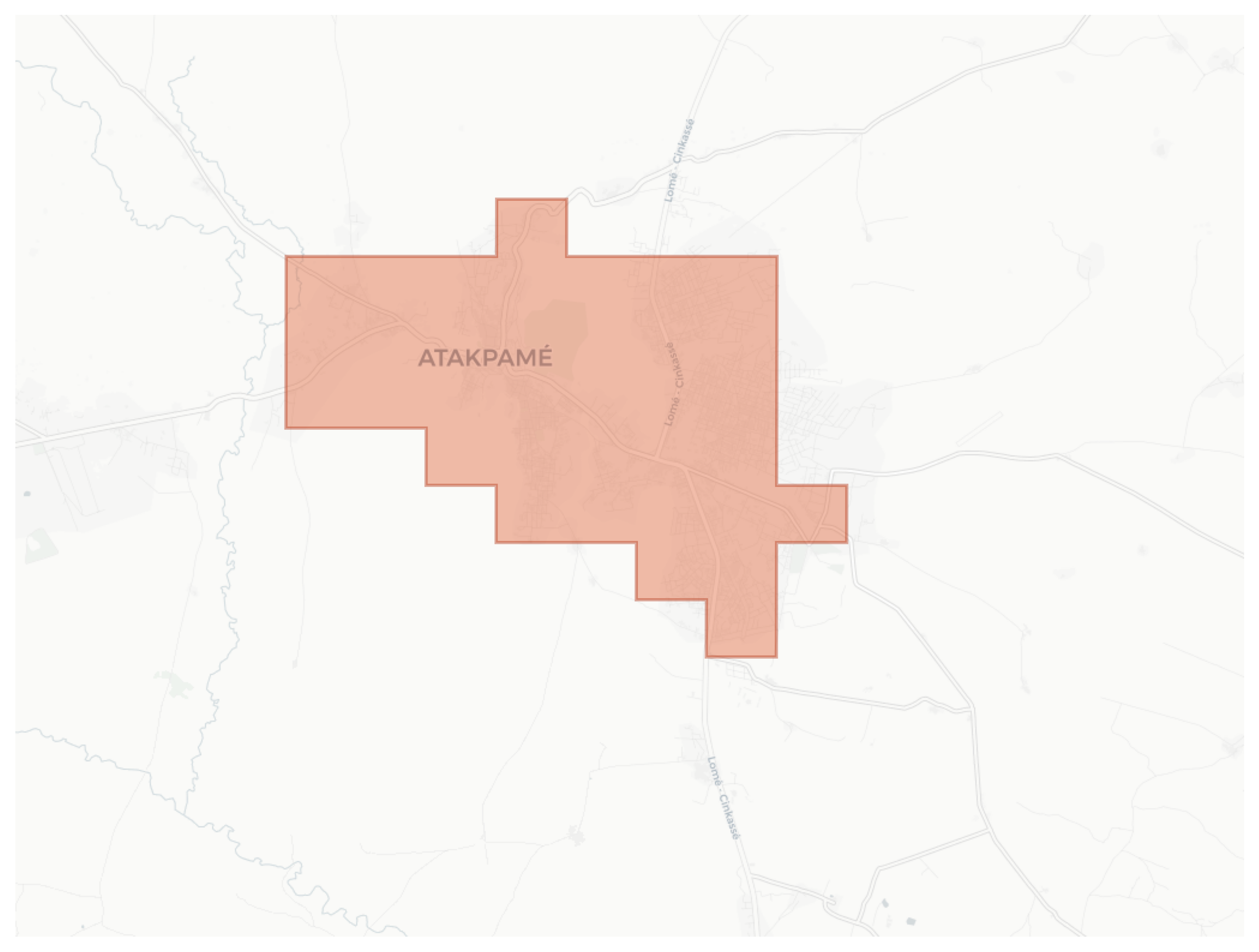 Atakpamé geographic map